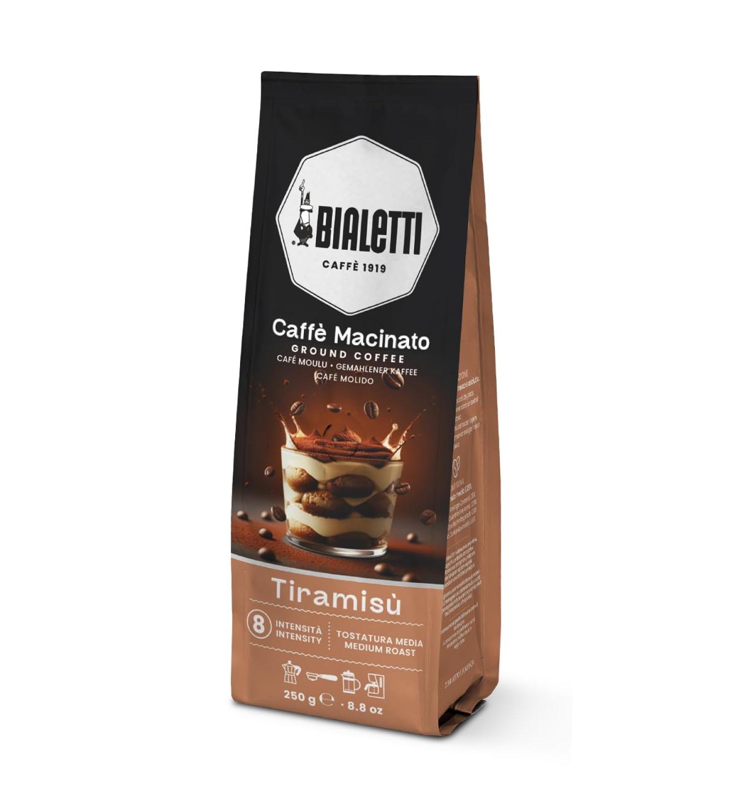 Bialetti Caf moulu universel 250 g M lange aromatis au Tiramisu compatible cafeti re Moka French Press et machines espresso 250 g (Lot de 1) - Buy Online on GoSupps.com