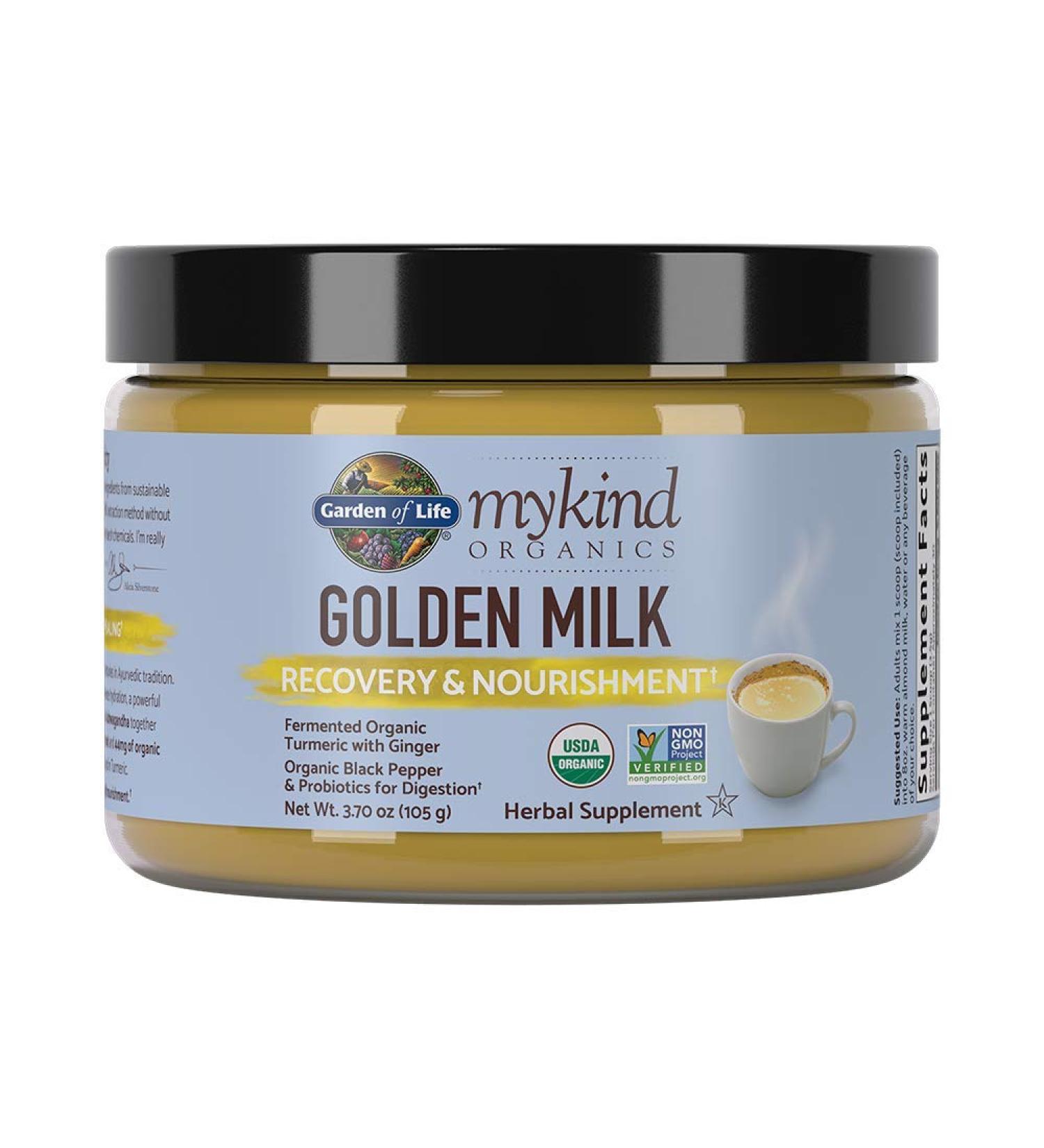 Garden of Life MyKind Organics Golden Milk - 3.70 oz | Recovery & Nourishment Superfood - Buy Online on GoSupps.com