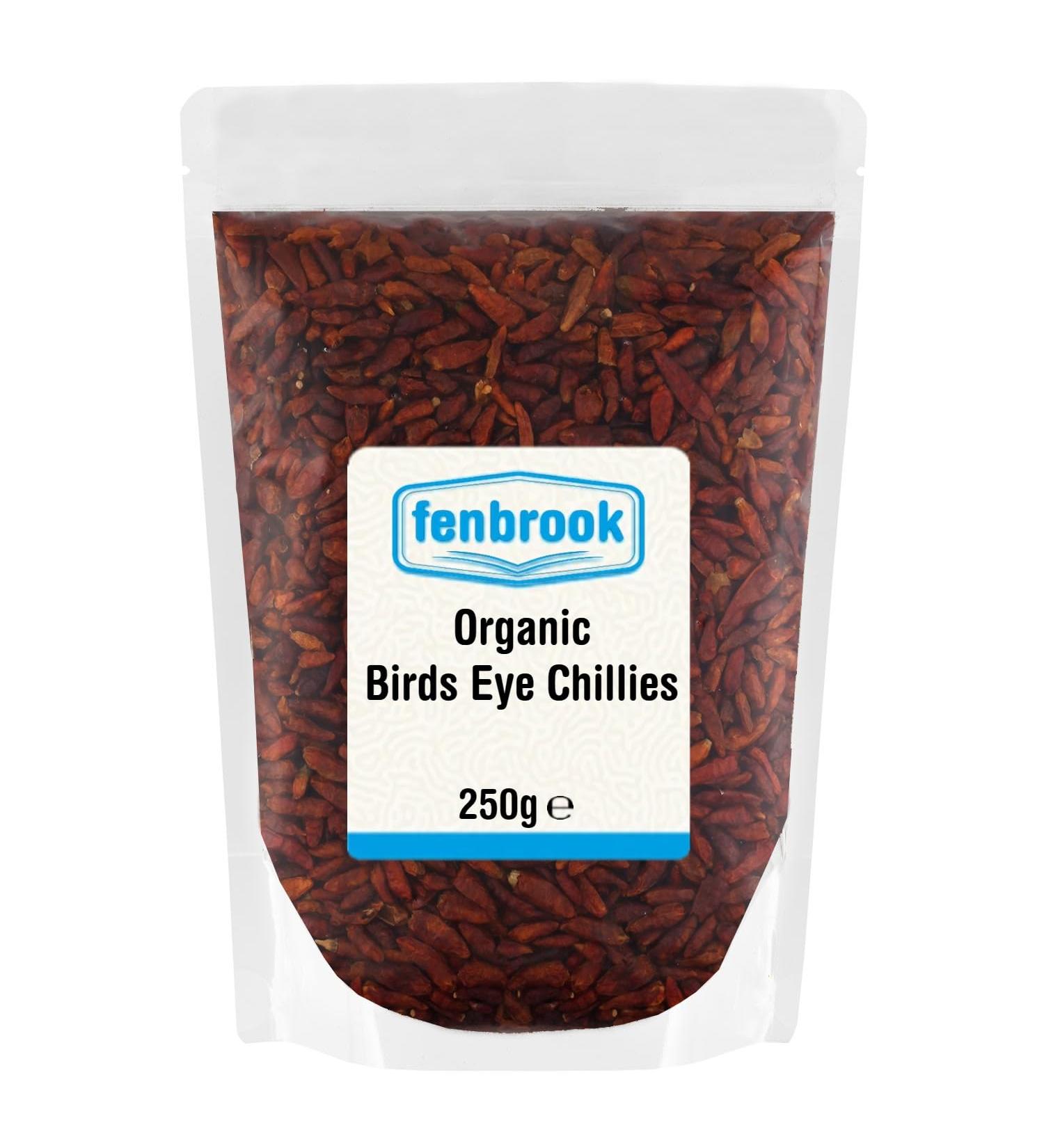 Organic Birds Eye Chillies 250g | Certified Organic by Fenbrook Organic - Buy Online on GoSupps.com