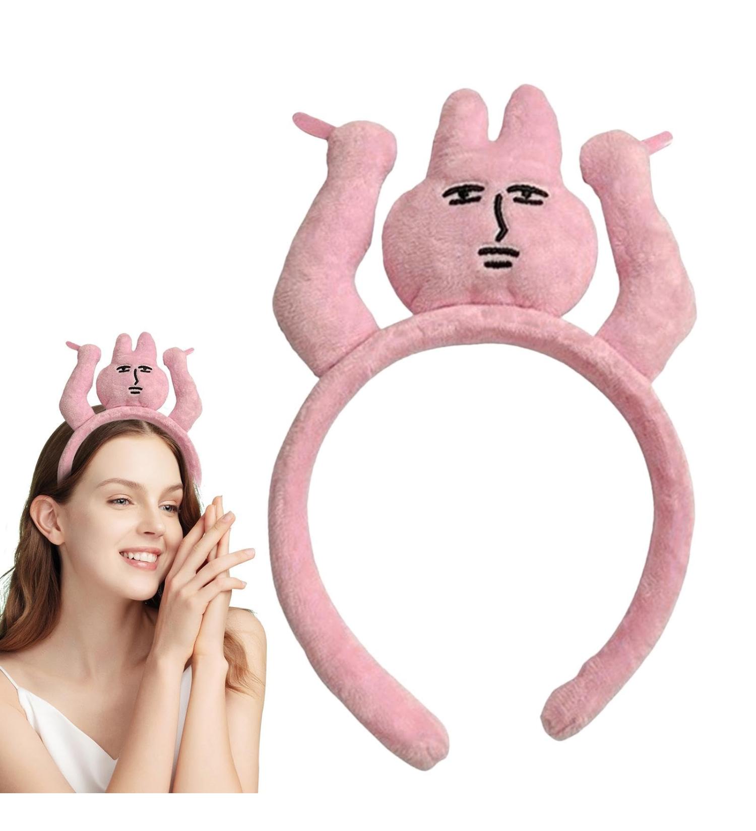 Headband For Hair | Hairband Clip Grabs Hair Rabbit Stuffed Animal Toy Rabbit Hair Clip Funny Rabbit Stuffed Animal Toy Hair For Boys Girls Halloween Accessories - Buy Online on GoSupps.com
