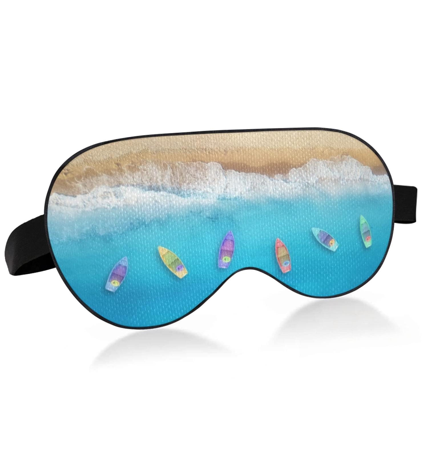 Xigua Breathable Eye Mask - Cool Feeling Sleep Cover for Summer Rest | Elastic Contoured Blindfold for Women & Men | Ideal for Travel, Beach, Seacoast & Boats - Buy Online on GoSupps.com