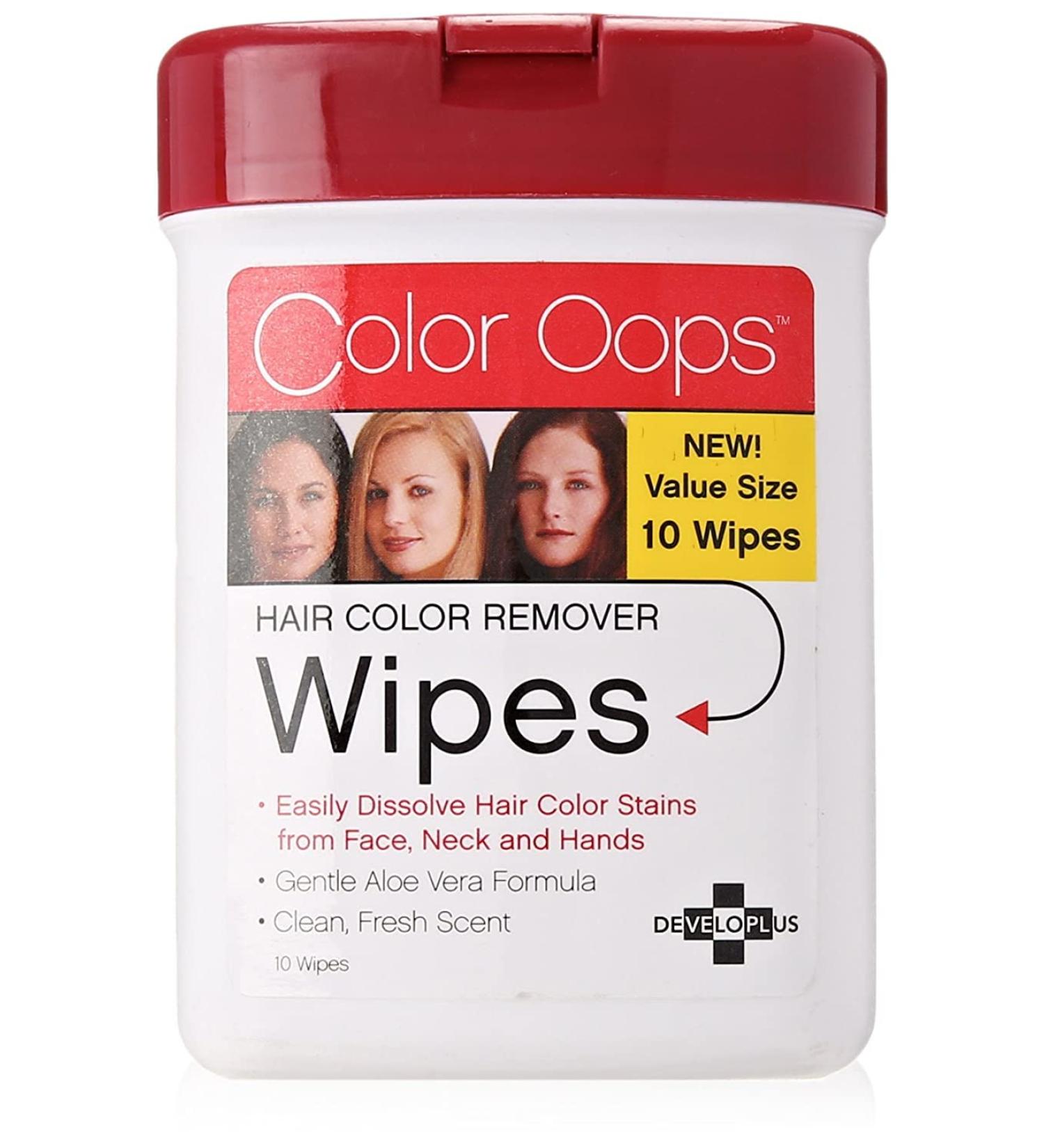 Developlus Color Oops Color Remover Wipes 10 Count (2 Pack) - Gentle Hair Color Corrector - Buy Online on GoSupps.com