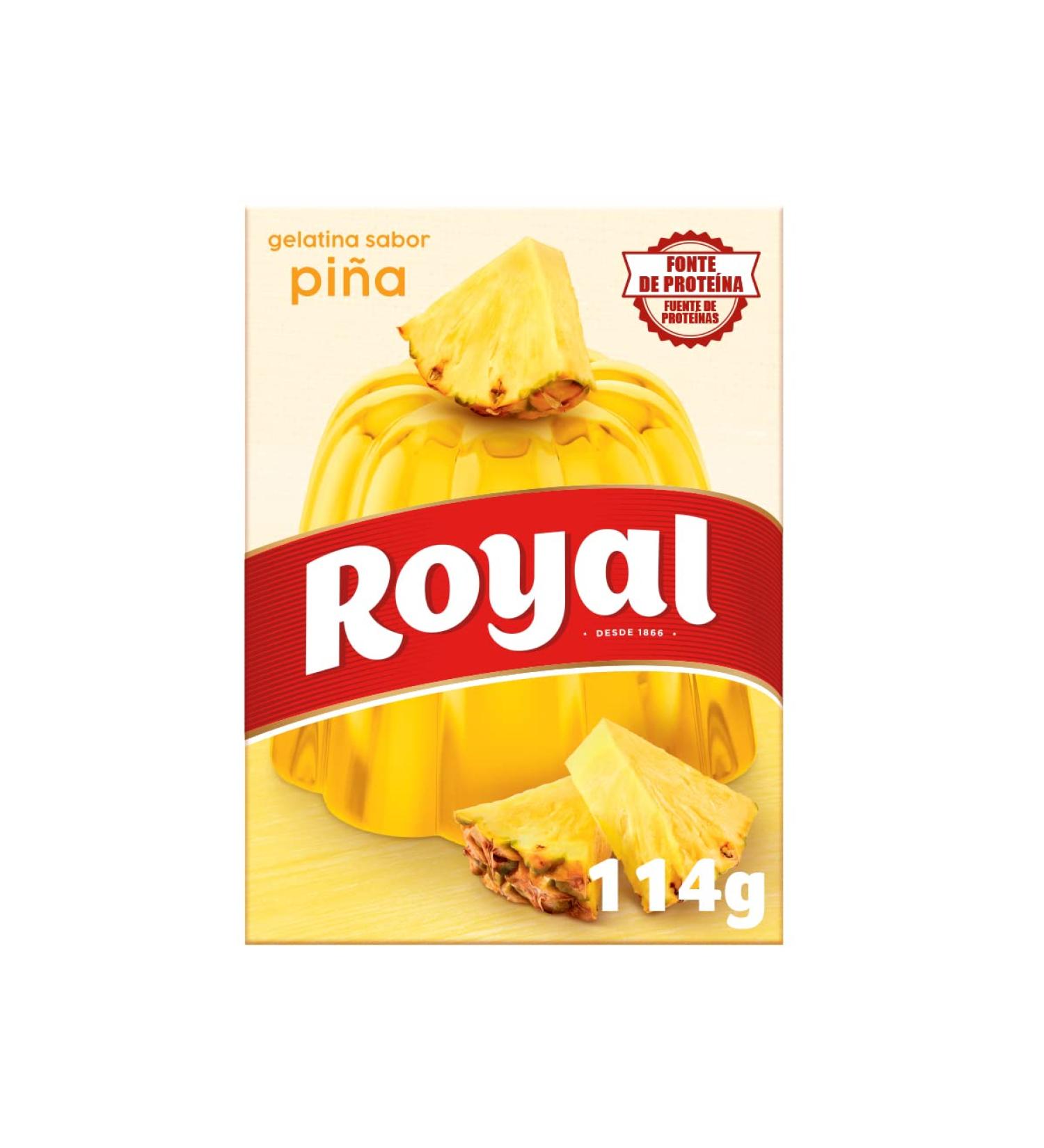 Royal G latine Go t Ananas avec Vitamine C G latine 30% de Sucre en Moins 114 gr.