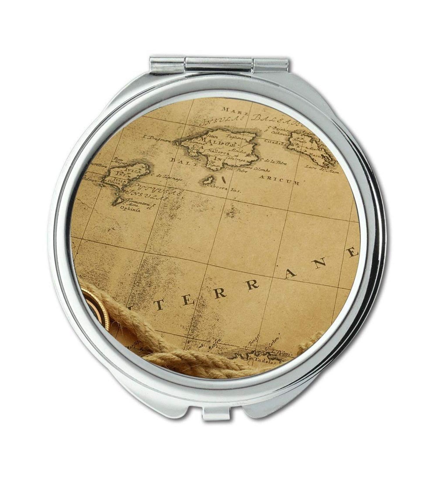 YENDOSTEEN Mirror Travel Mirror Map Wallpaper map nyc Pocket Mirror portable mirror - Buy Online on GoSupps.com
