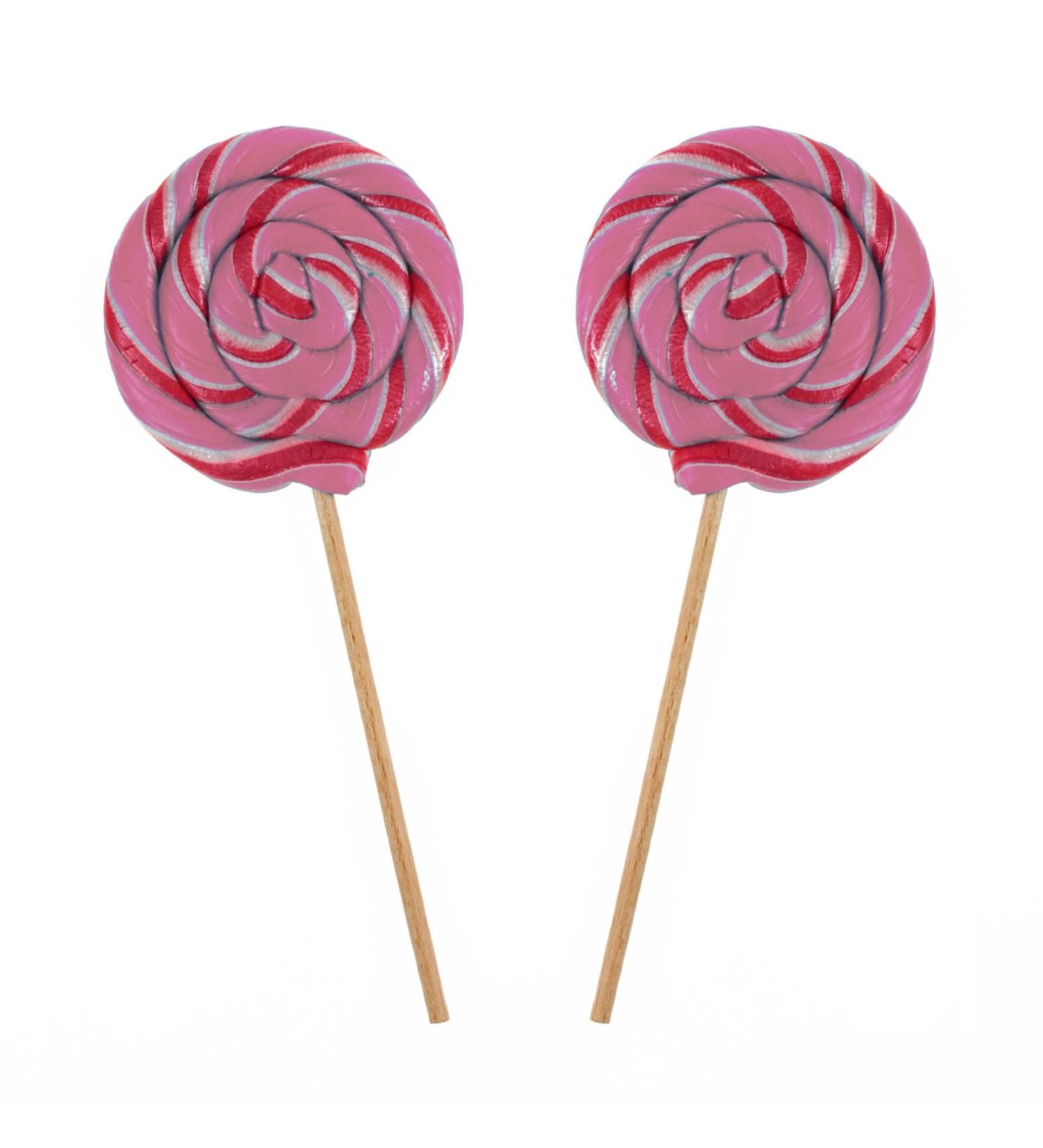 Handmade Strawberry Lollipops - Round 25g Lollies - Set of 8 | International Shipping Available - Buy Online on GoSupps.com