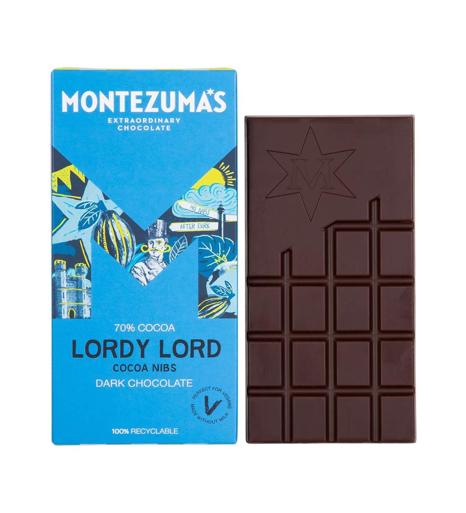 Montezuma Montezuma s Lordy Lord Dark Chocolate & Cocoa Bars Pack of 12 90g