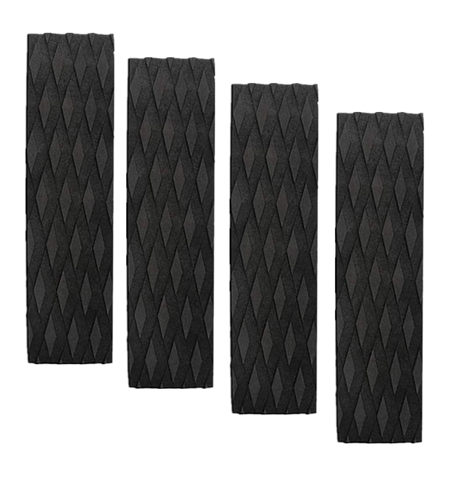 4-Piece Black Surfboard Traction Pads - Anti-Slip Front Pad for Surfboards, Skimboards, Shortboards, Longboards, and Kayak - Buy Online on GoSupps.com
