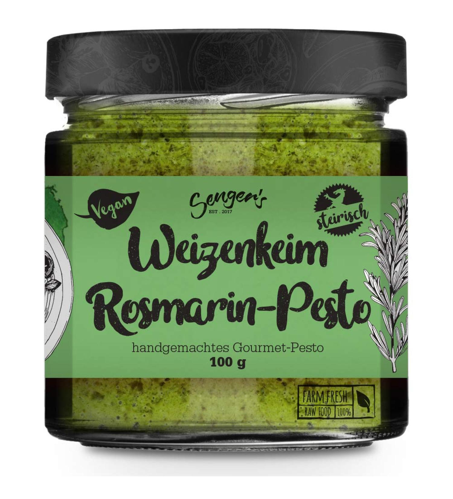  Senger's Sengers Rossemary Vegan Wheat Paste - Pesto Premium Pesto - 100% Superfood from Austria - 100g - Buy Online on GoSupps.com