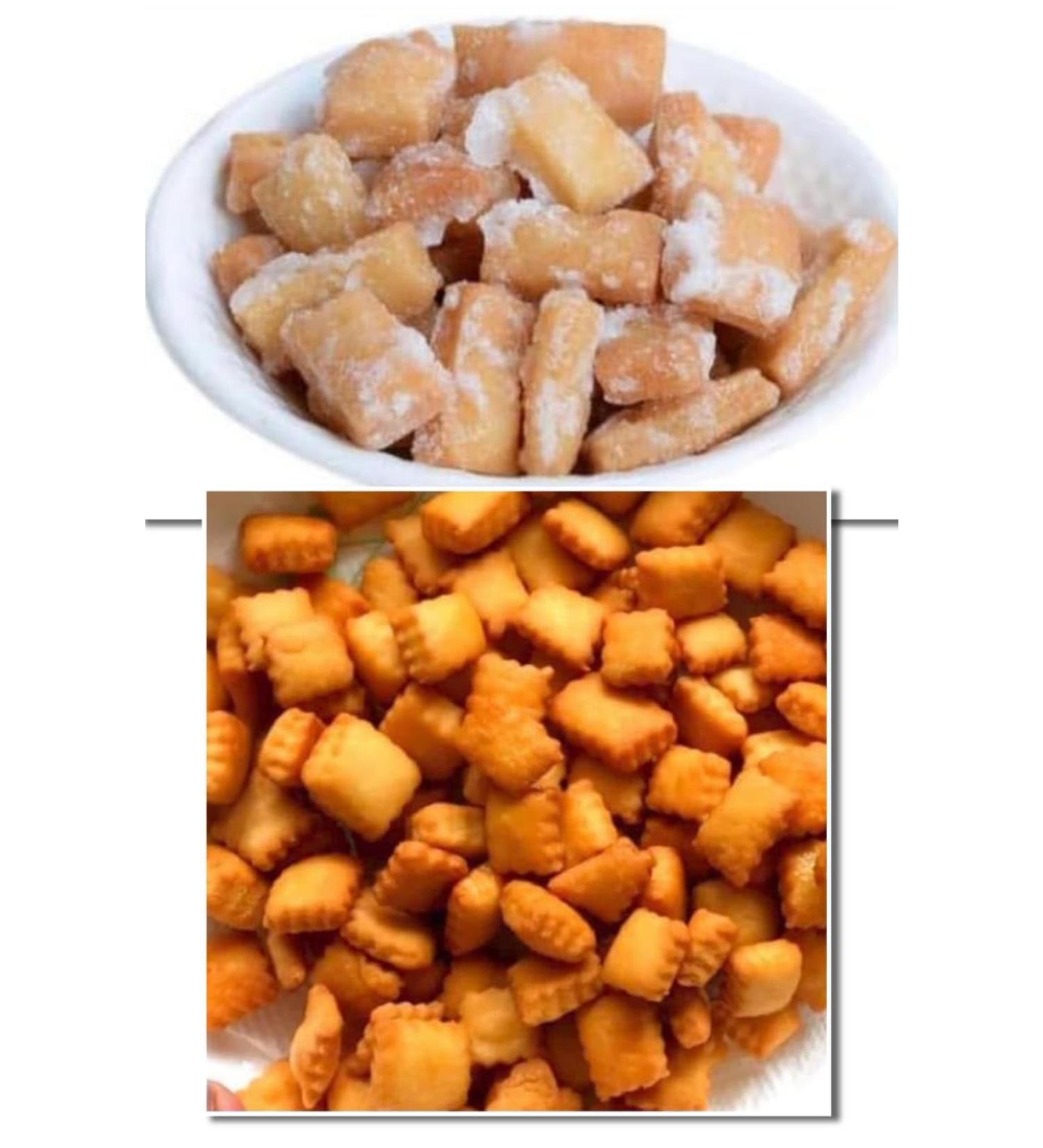 Two Different Types Of Delicious Indian Traditional Sweets Raksha Bandhan Marriage Diwali Holi Festivals (2 375g Each) (Sugar Coated Shakkar Para & Shakkar Para Without Sugar Coated) - Buy Online on GoSupps.com