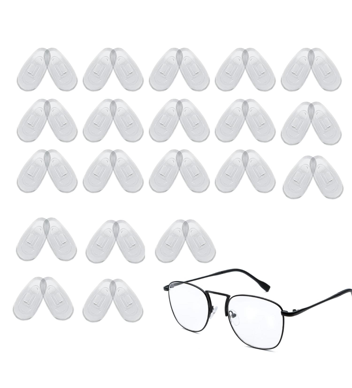 20 Pairs Silicone Nose Pads | Transparent Slipproof Air Chamber Pads for Glasses & Sunglasses | Soft Comfortable Accessories - Buy Online on GoSupps.com