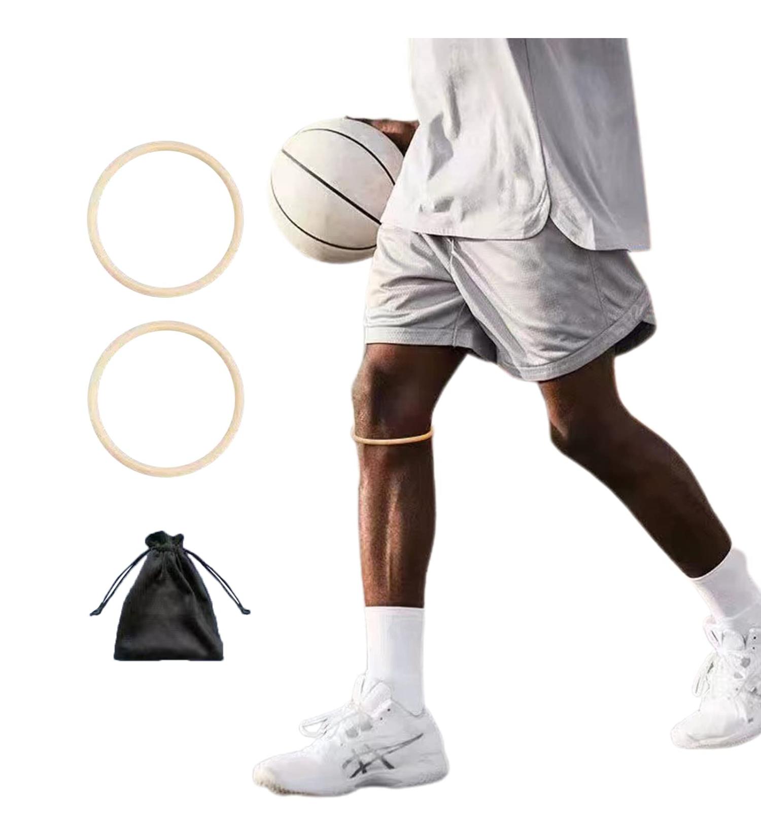 2pc Patella Tendon Knee Straps for Pain Relief & Support - Basketball Knee Brace with Silicone Leather Band for Patellar Stabilization & Protection - Buy Online on GoSupps.com