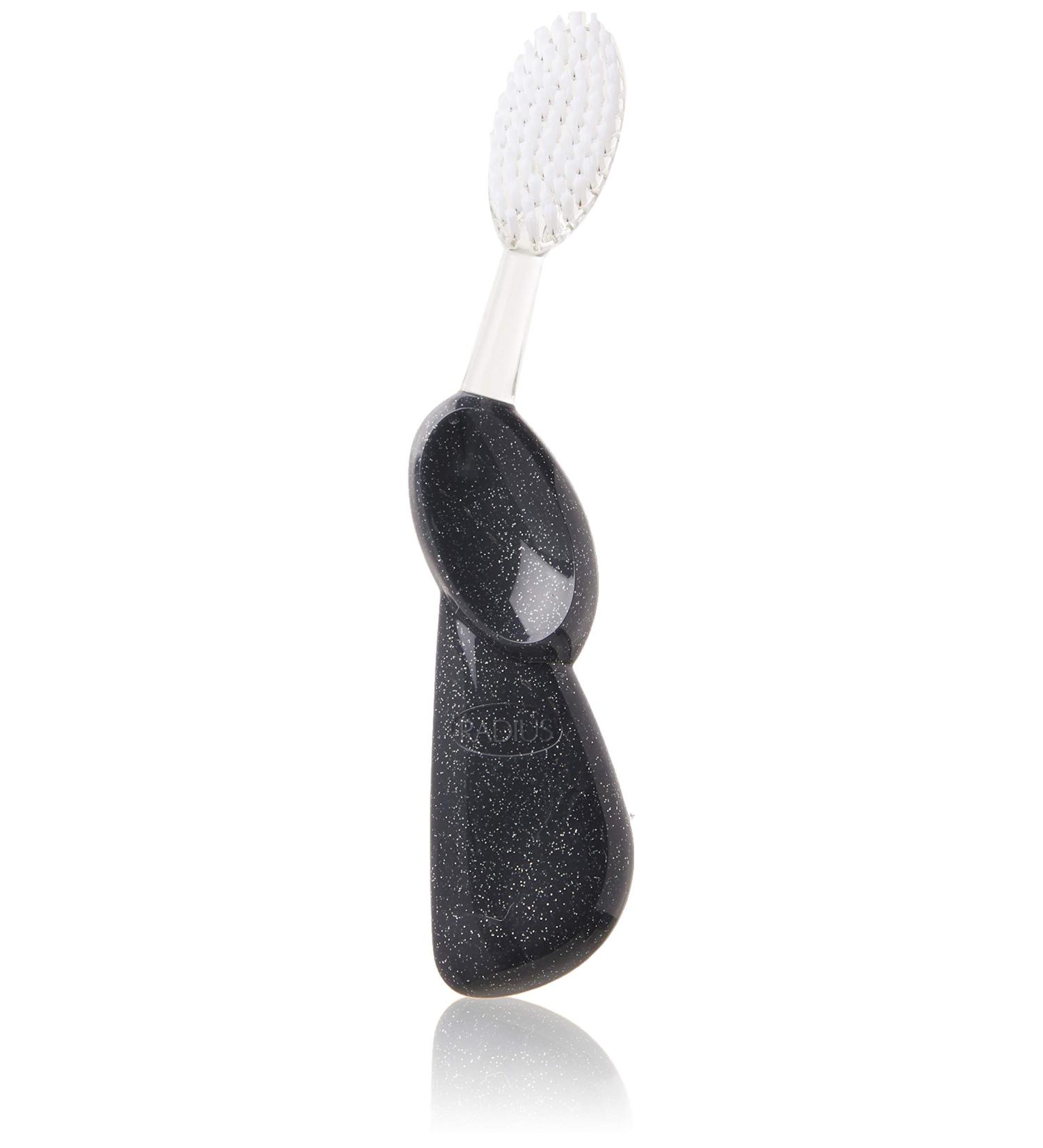 RADIUS Big Brush Soft Right Hand Toothbrush - Black Sparkle | 1 Tooth | Optimal Oral Care - Buy Online on GoSupps.com
