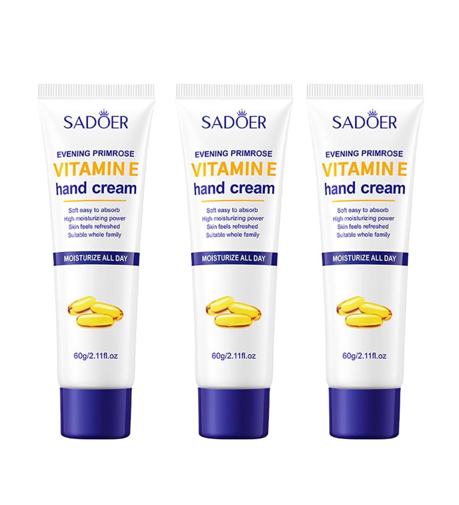 BakerMiche 60g x 3 Pcs AntiCracked Hand Cream for Dry Hands and Feet Moisturizing Formula Hand Cream Deep Moisturizing and Nourishing Hand Cream Travel Size Hand Cream Set Vitamin E - Buy Online on GoSupps.com