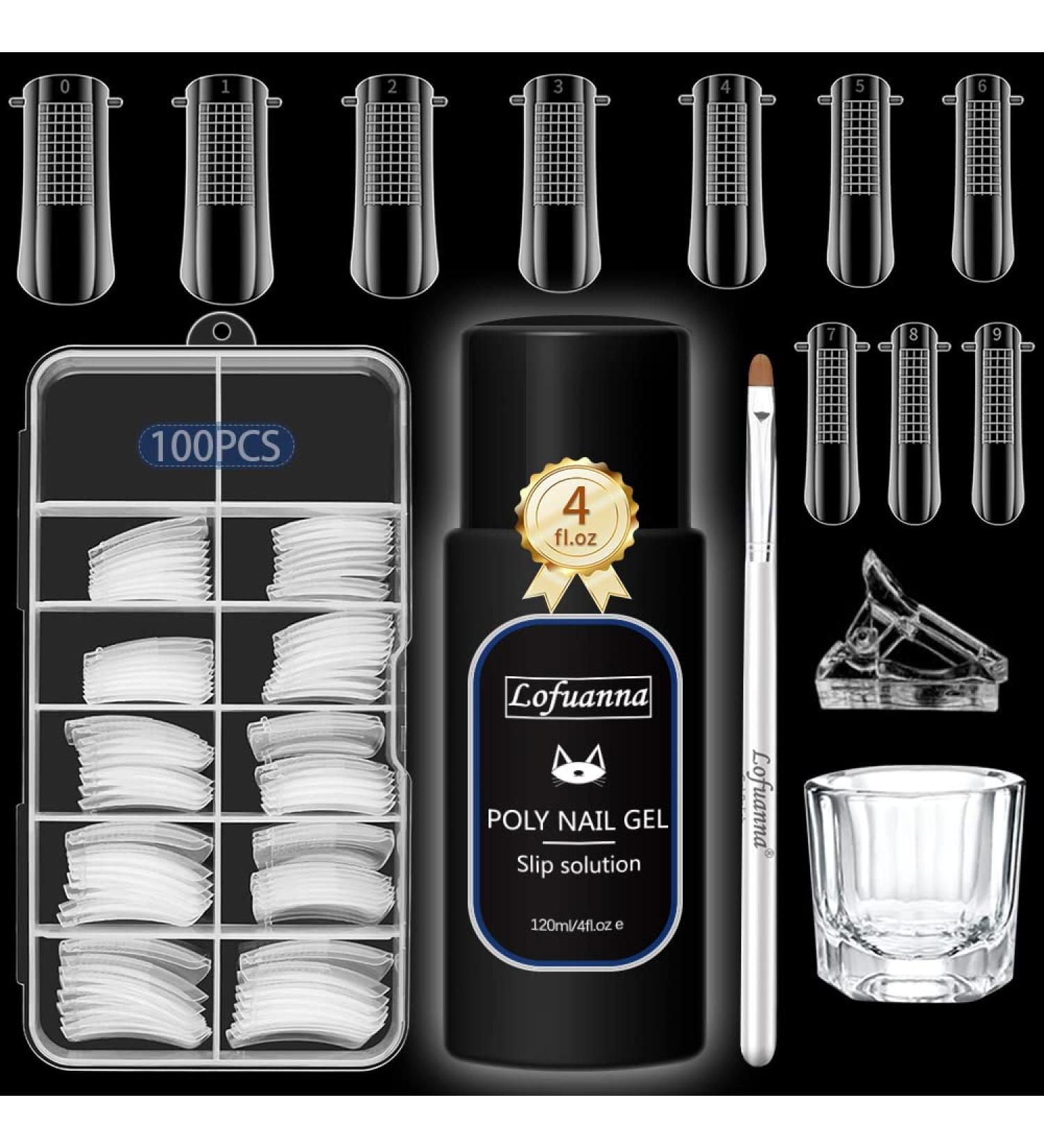 Lofuanna Nail Extension Gel Solution 120ml - Poly Gel Slip Solution for Easy DIY Nail Art - Buy Online on GoSupps.com