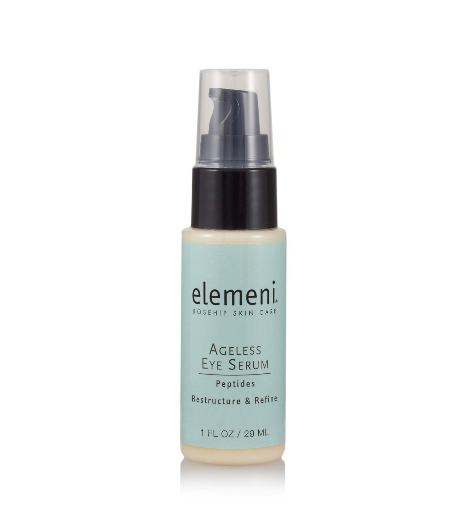 Elemeni Ageless Eye Serum 1 fl oz - Natural Peptides for Eye Bags & Dark Circles - Reduce Puffiness & Crows Feet - Day and Night Use - 2X Size - Clean Ingredients - Buy Online on GoSupps.com
