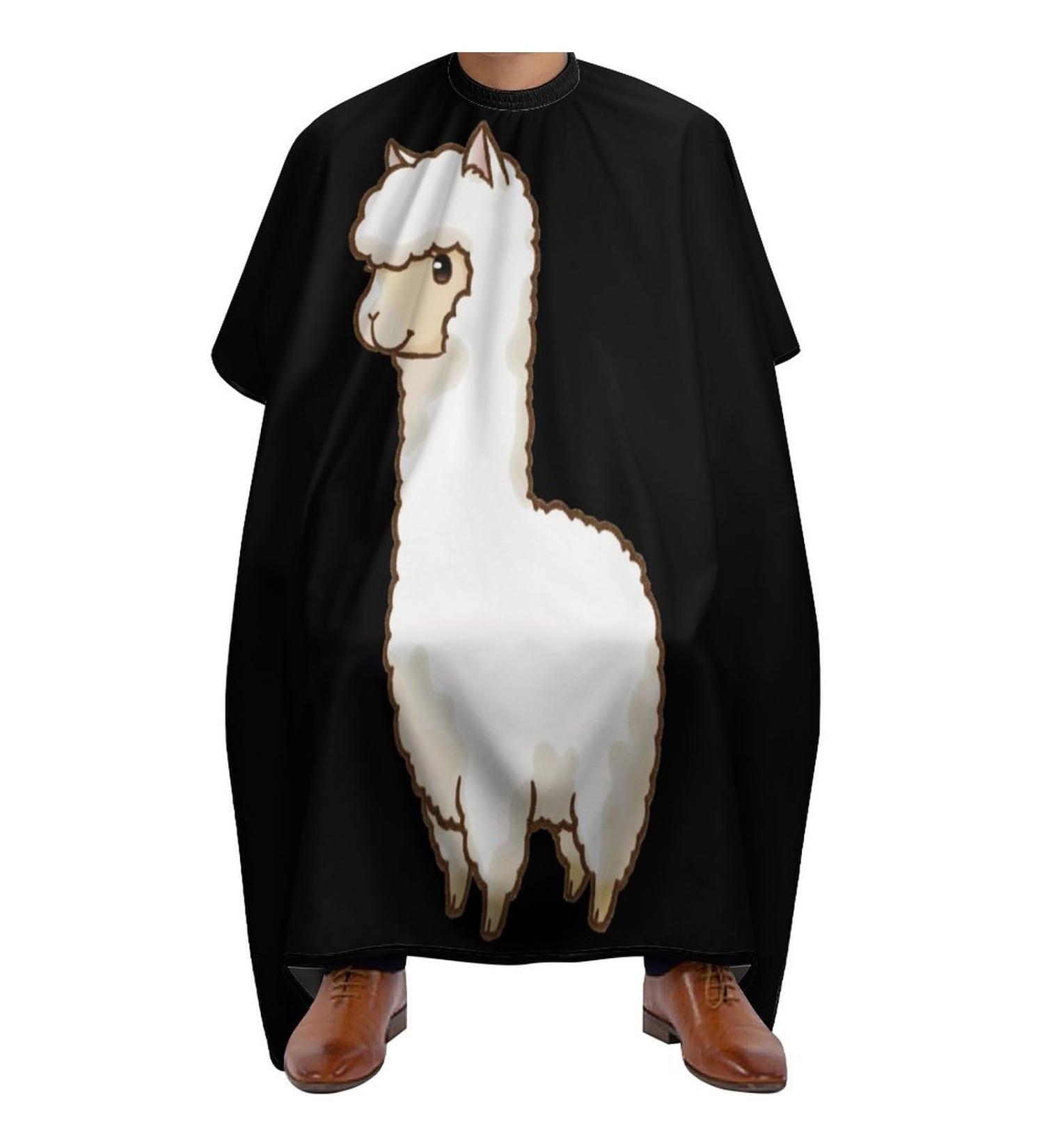 Cute Alpaca Hair Cutting Cape Apron | Professional Salon Barber Hairdressing with Snap Closure - Ideal for Stylists - Buy Online on GoSupps.com