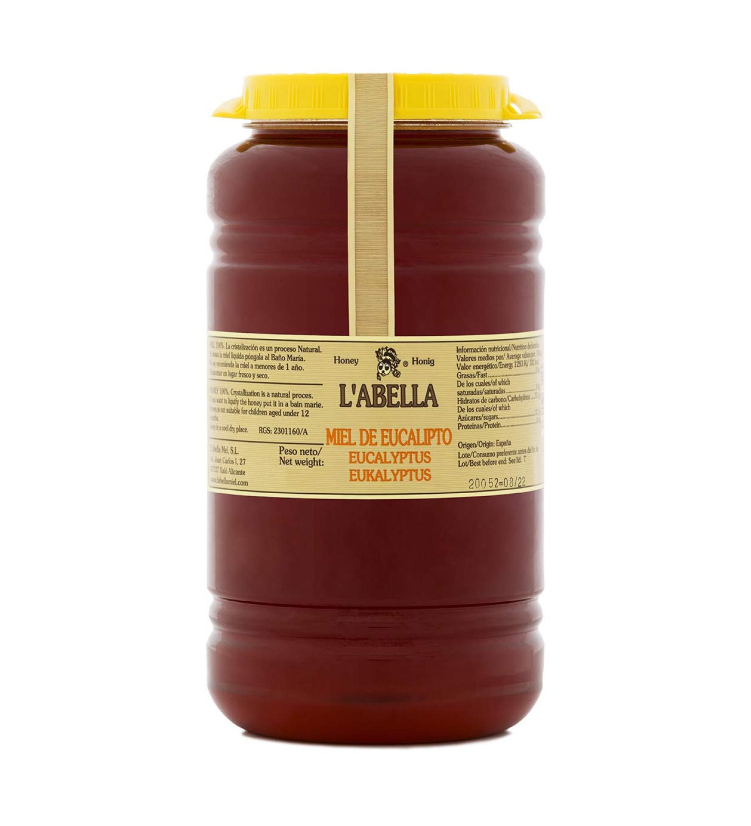 L'abella Mel - Eucalyptus Honey - Natural Honey Harvested in Spain (3 kg) - Buy Online on GoSupps.com