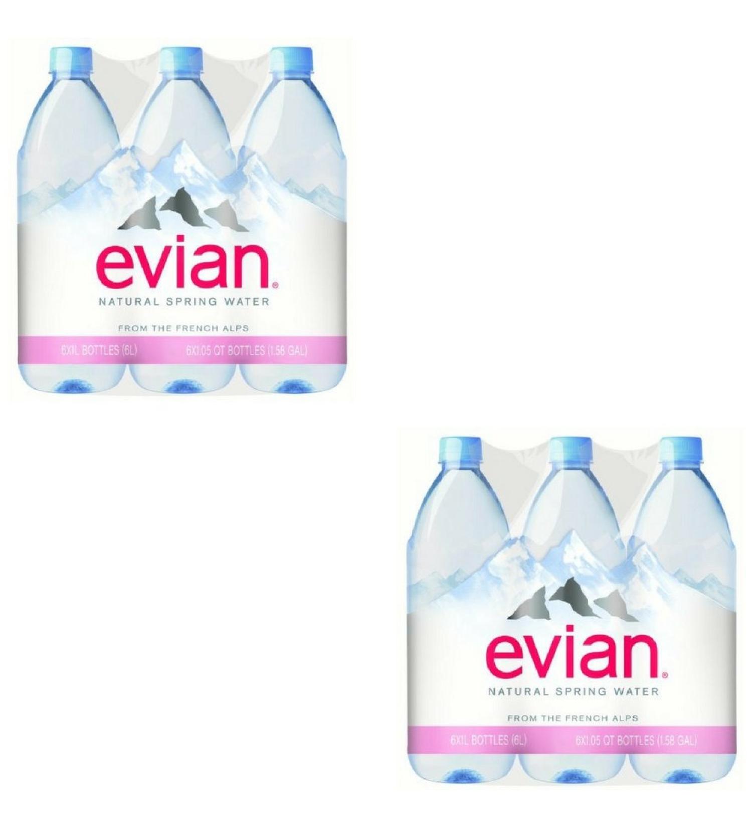 evian Lot de 2 bouteilles d'eau de source naturelle - 100 ml - Buy Online on GoSupps.com