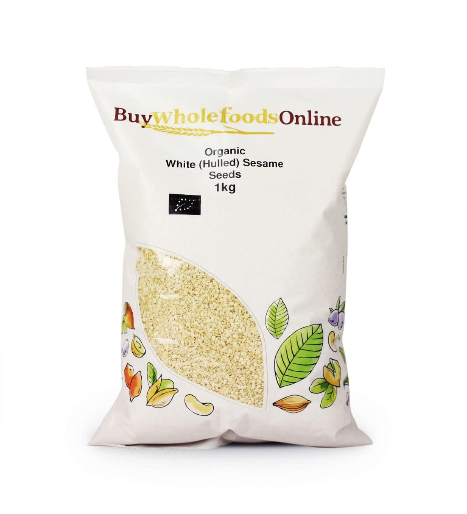 Organic White (Hulled) Sesame Seeds 1kg (BWFO)