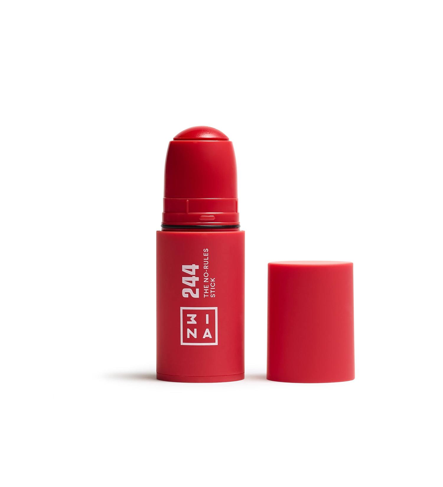 3INA Makeup No-Rules Stick 244 - Red Blush Stick Matte with Hyaluronic Acid - Vegan & Cruelty-Free - Buy Online on GoSupps.com
