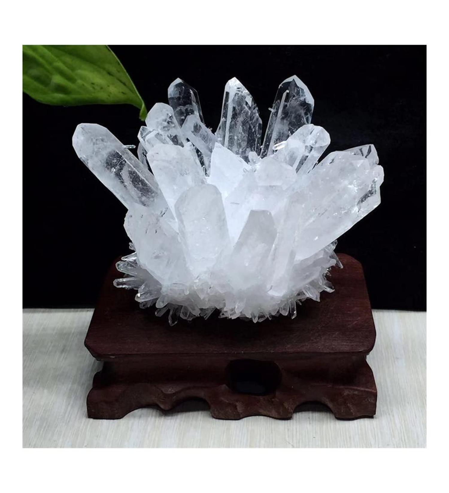 Stone Crafts 1pc Natural White Crystal Cluster Stone geomantic furnishings degaussing Transfer Home furnishings Town Wealth Crystal Cluster (Size : 40-50g) - Buy Online on GoSupps.com