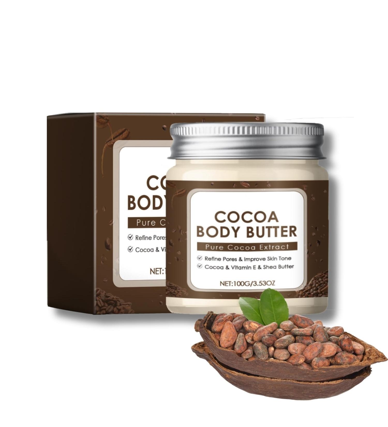 Cocoa Butter Moisturiser - Body Butter for Dry Skin - Body Moisturiser for Hydrating Reparing Firming - Body Butter for Women - Pure Cocoa Butter Raw -Face Moisturizer for Women - Buy Online on GoSupps.com