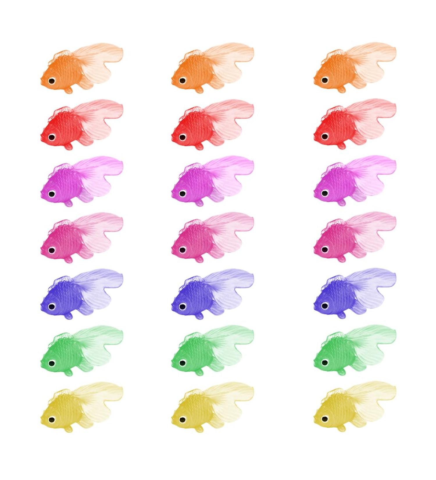 Buy WeddHuis 21-Piece Neon Fish Toys - Soft Rubber Goldfish for Cats & Aquarium Decorations - Perfect Party Favors - International Shipping Available - Buy Online on GoSupps.com