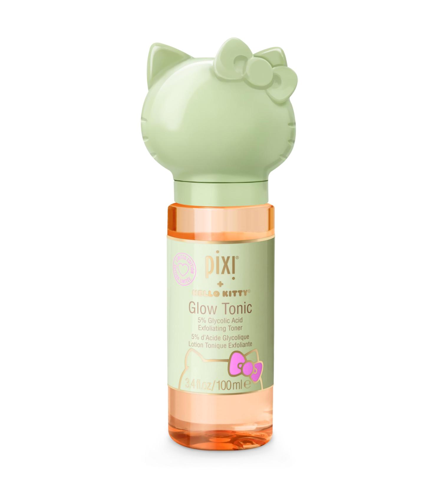 Hello Kitty Glow Tonic 5% Glycolic Acid Exfoliating Toner 100 ml Travel Size- 3.4 fl oz/ 100ml - Buy Online on GoSupps.com