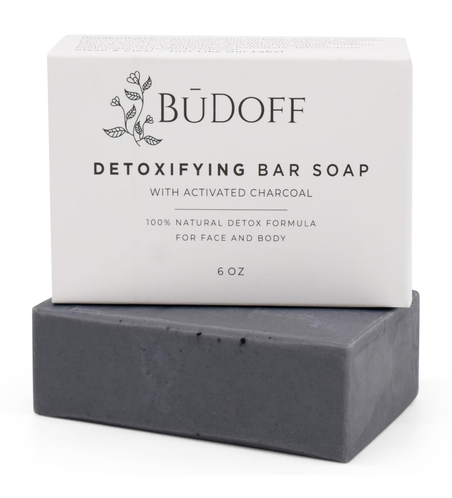Activated Charcoal Bar Soap - All Natural Detox for Acne Eczema Sensitive Skin | 6 Oz Soap with Shea Cocoa & Mango Butter - Ideal for Men Women Teens & Kids - Buy Online on GoSupps.com