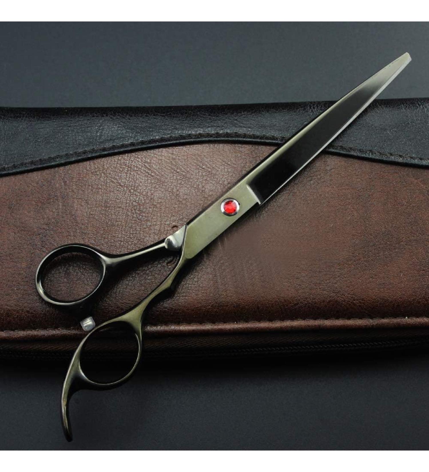 Sharp Blade Hair Cutting Hairdressing Scissors Professional Hair Scissor Set Scissors Barber Shears Cut Salon Razor 7 Inch Black toothcut6.5inch(Size:7inchset) 7inchset Black