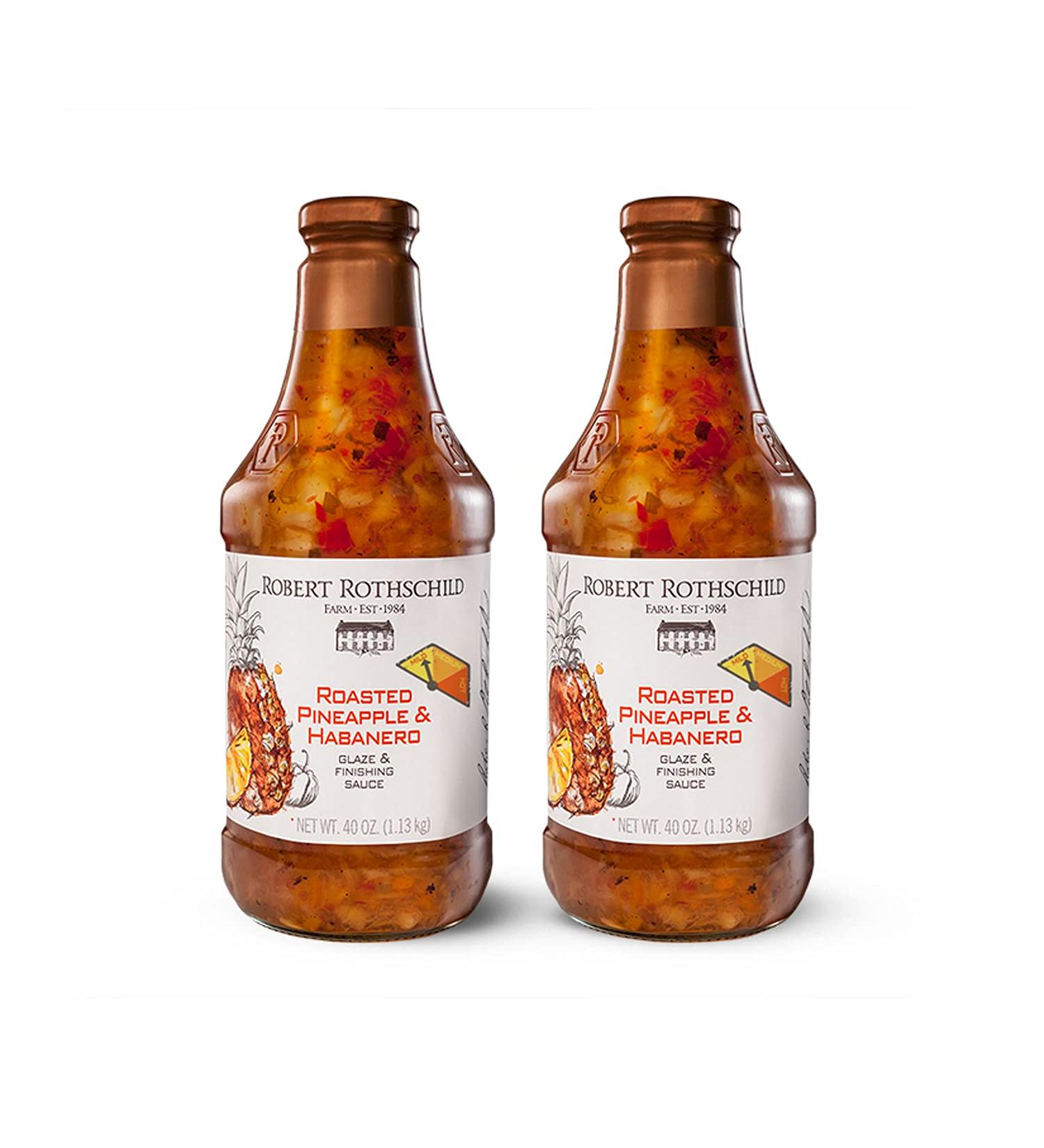 Robert Rothschild Farm Roasted Pineapple & Habanero Gourmet Glaze - Sweet & Spicy Marinade - 40 Oz (Pack of 2) - Buy Online on GoSupps.com