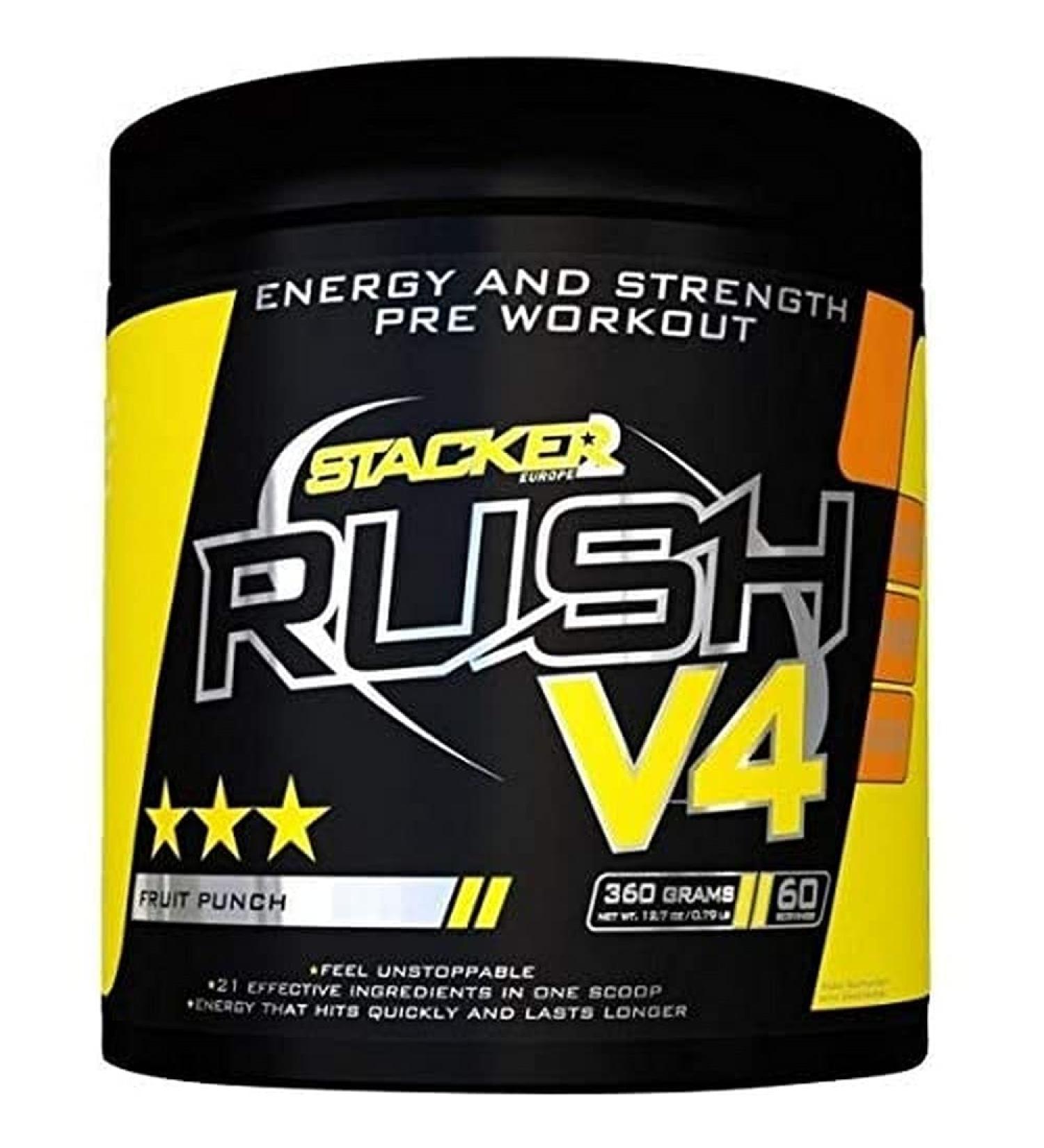 Stacker2 Rush V4 Pre-Workout Booster Training Booster Bodybuilding (30 serv) (Cola 180g)
