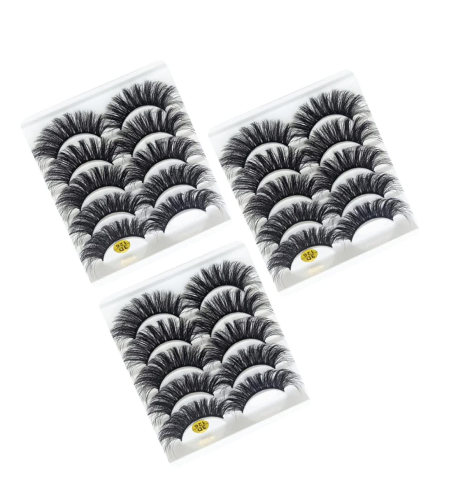 FRCOLOR 15 Pairs False Eyelashes Natural False Eyelashes Bulk Makeup Cross Natural Look Lashes Beauty Lashes Girl Cosmetics False 104X89X15CM Black - Buy Online on GoSupps.com