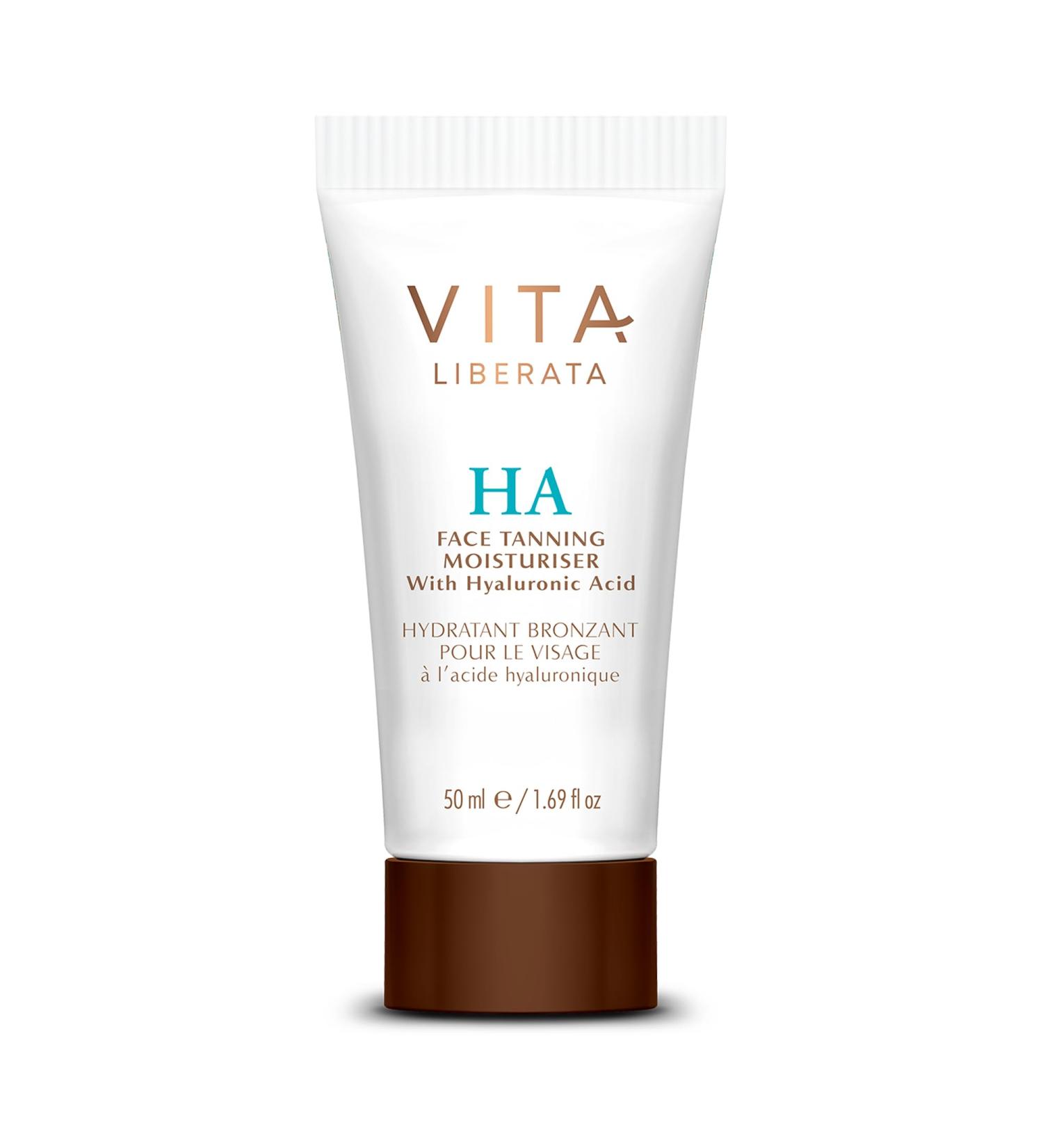 Vita Liberata Face Tanning Moisturizer with Hyaluronic Acid - Hydrating & Customizable Sun-Kissed Glow | 50ml - Buy Online on GoSupps.com