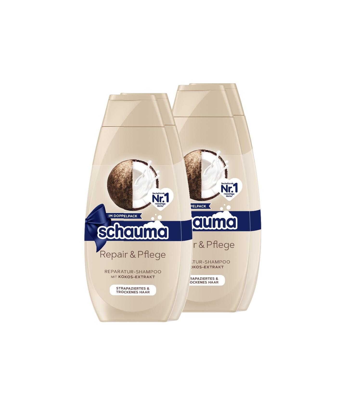  Schauma Schauma 2 x 2 x 400 ml Repair and Care Shampoo Repair Hair and Flexibility Repair Shampoo for Damaged and Dry Hair - Buy Online on GoSupps.com