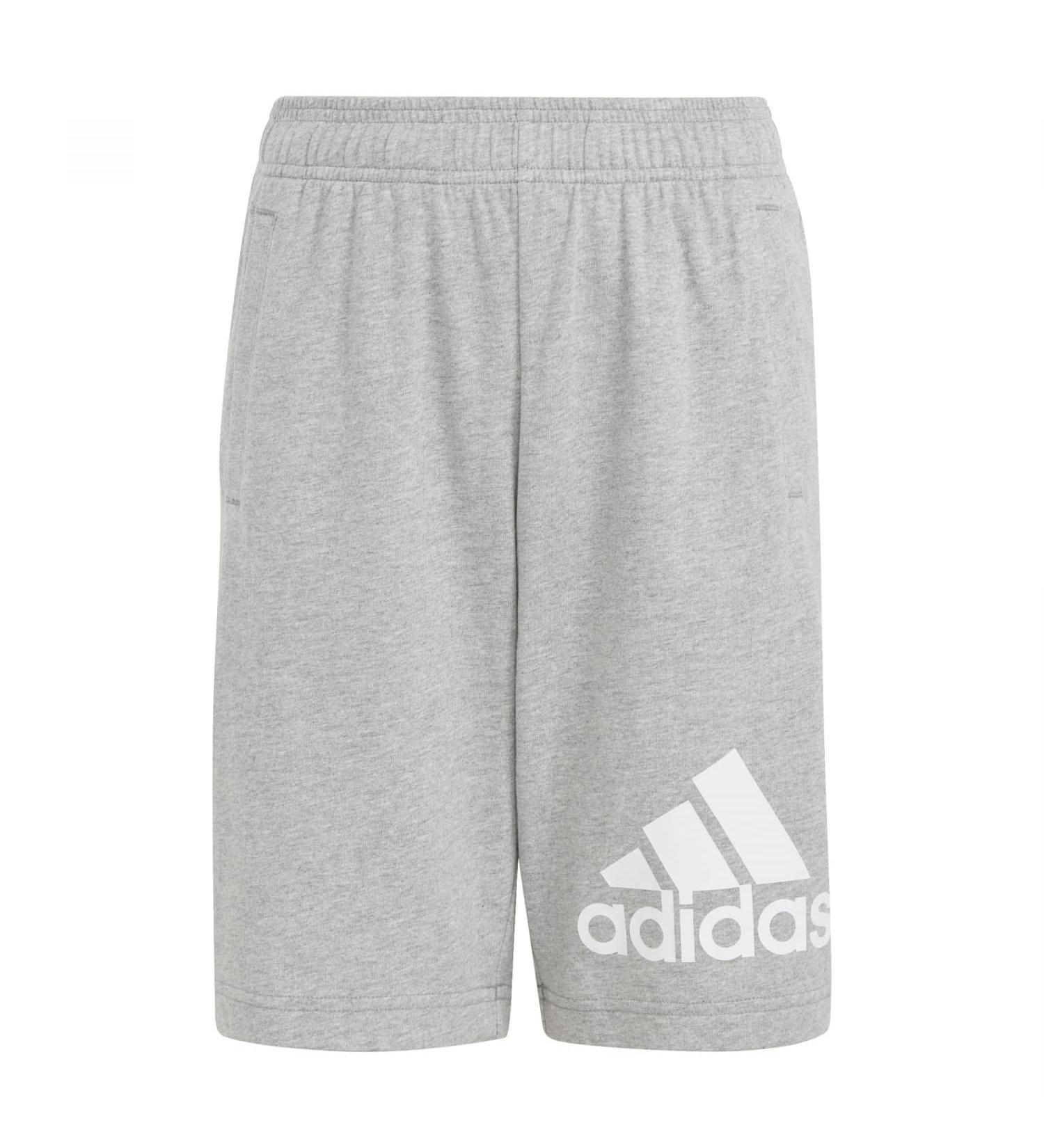 Buy adidas Unisex Kids Shorts (1/2) U Bl Short 164 - Medium Grey Heather/White | International Shipping Available - Buy Online on GoSupps.com