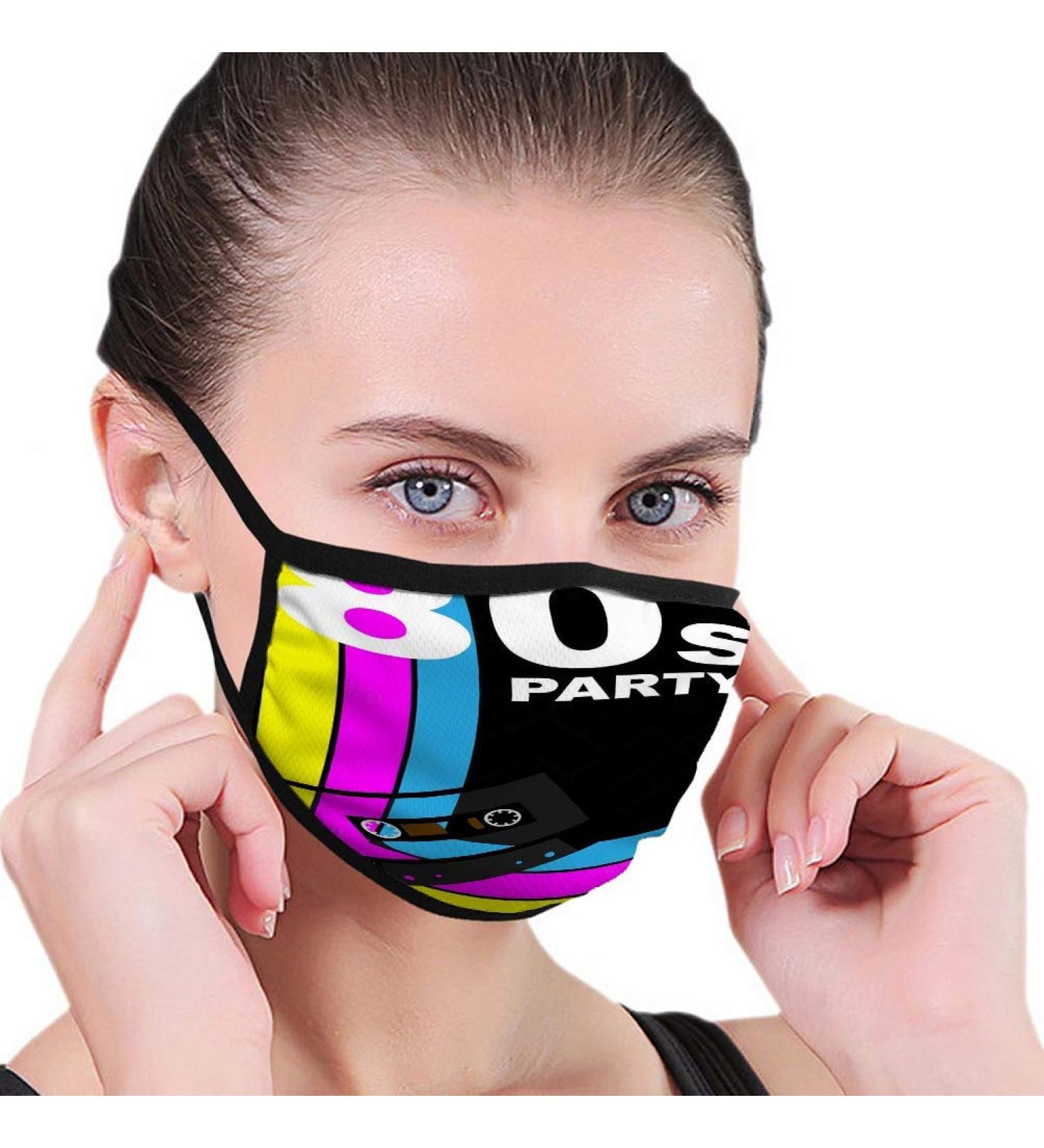 Breathable premium facial protection envelope 80s party poster hipster women men anti wind dust protection protective cover for skiing camping travel safety daily use