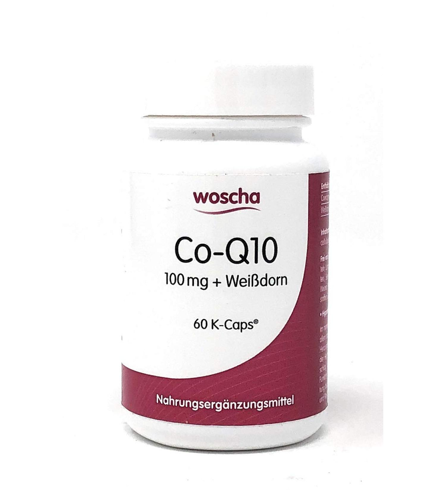 woscha Co-Q10 100mg with hawthorn 60 veg. K-Caps