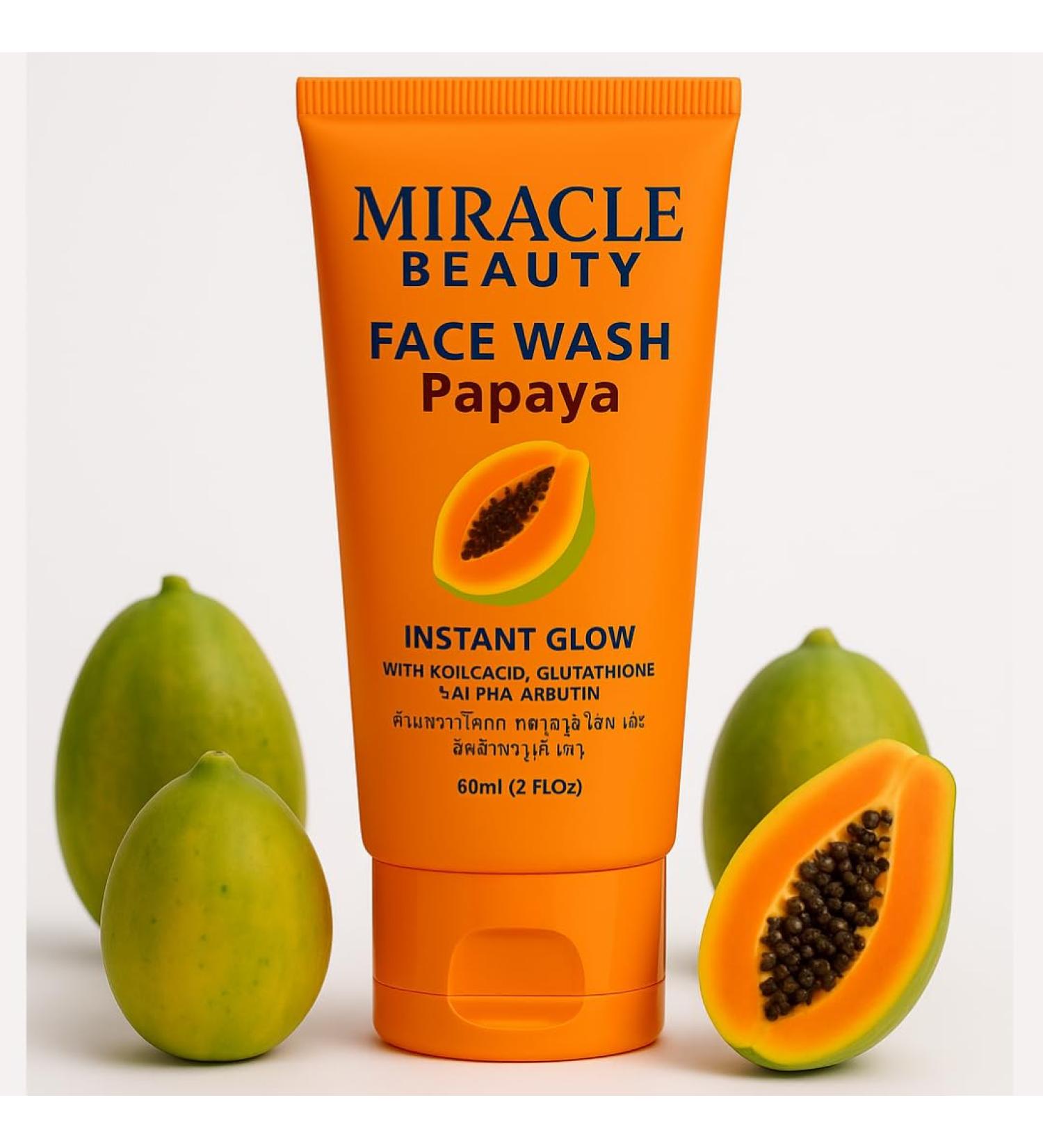 MACARIA Miracle Beauty Papaya Daily Routine Active Ultra Clean Pore Facial Cleanser Face Wash - Buy Online on GoSupps.com