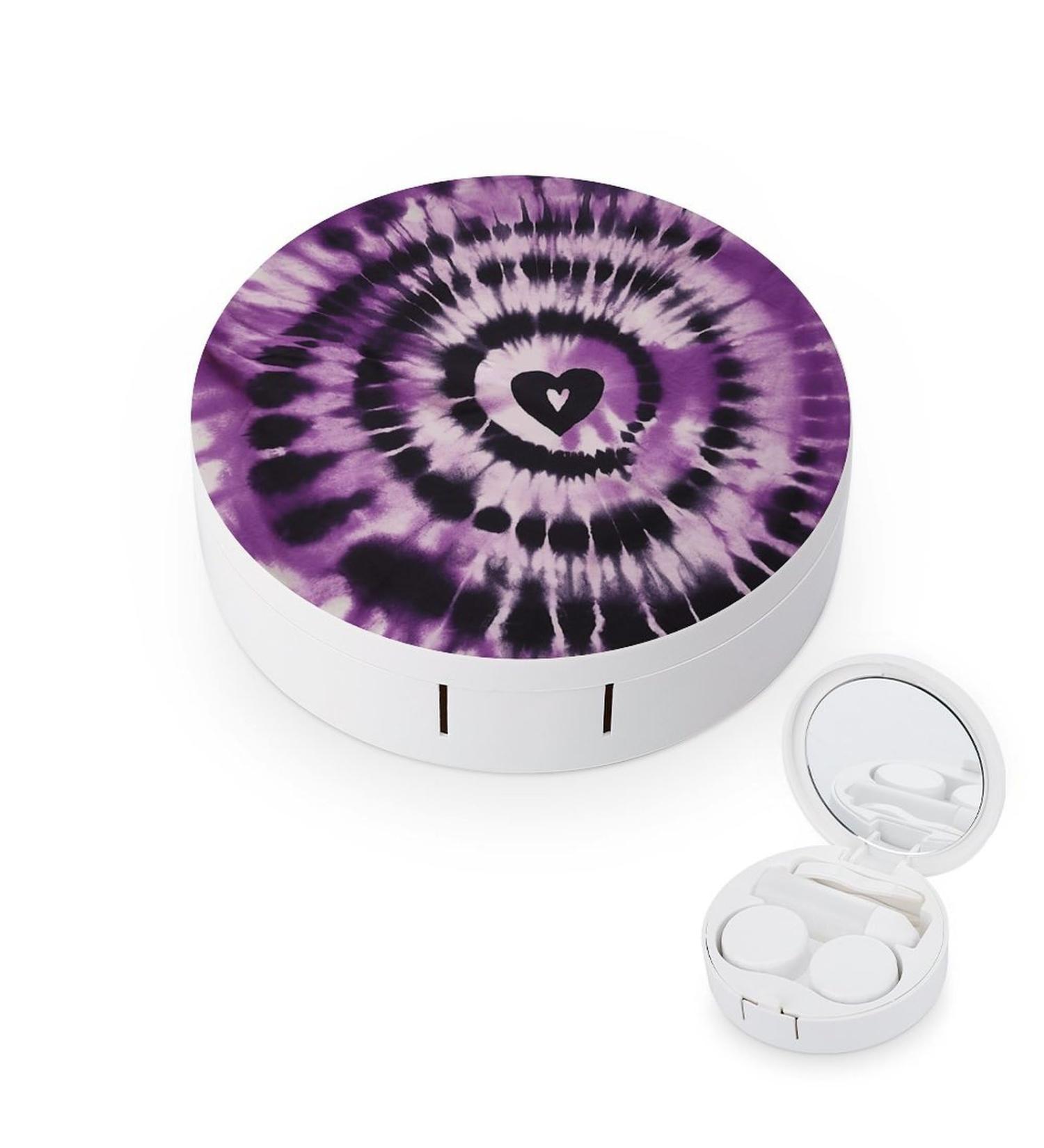 Buy Purple Tie Dye Contact Lens Case | Travel Lens Care Box - Durable & Stylish - Buy Online on GoSupps.com