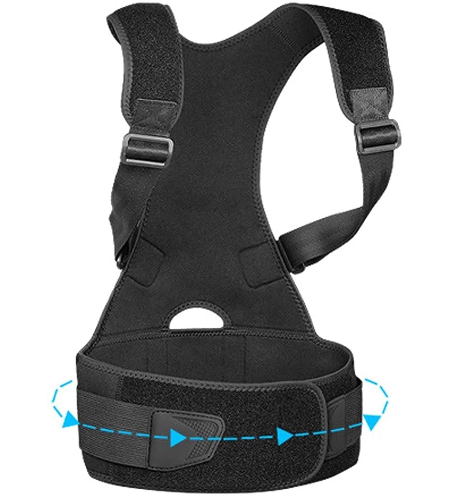 Buy Adjustable Lumbar Support Belt & Back Brace for Pain Relief - Posture Corrector for Men & Women (Medium Size - Buy Online on GoSupps.com
