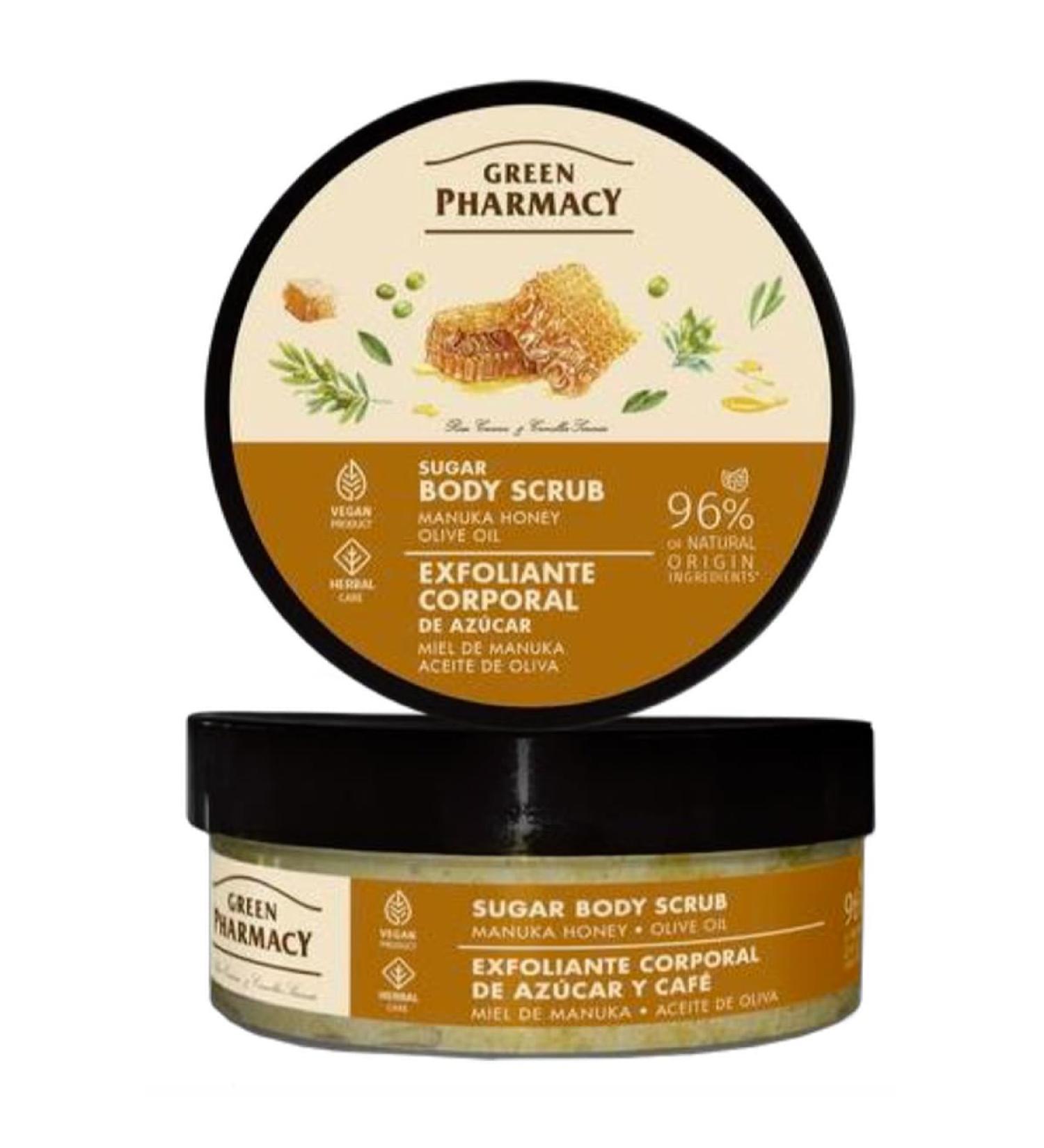 GREEN PHARMACY Pack 1 - Sugar Manuka Honey and Olive Oil Body Scrub 200 ml. Green Pharmacy