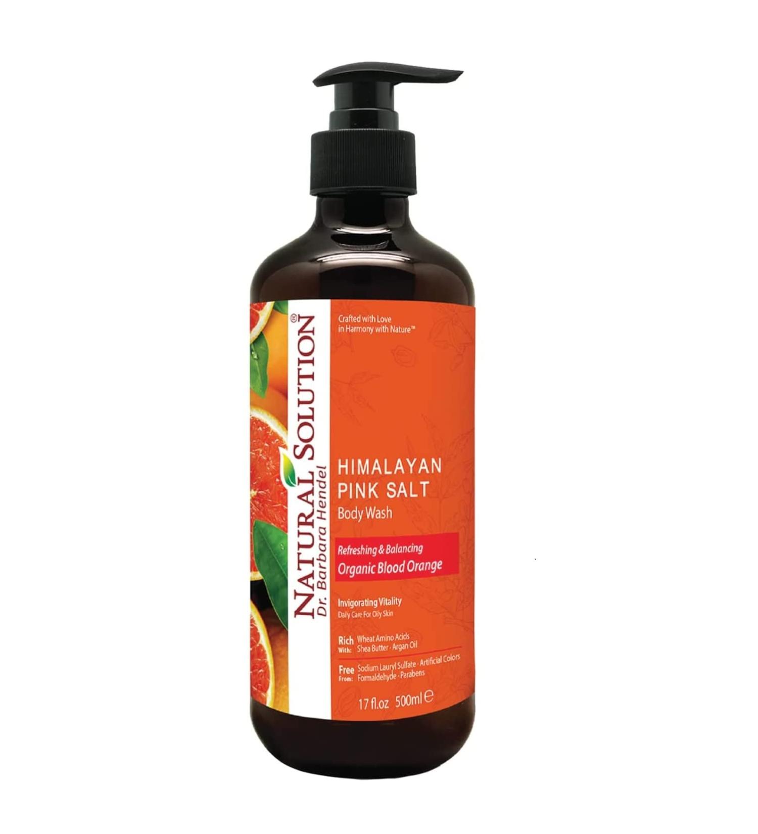 Natural Solution Purifying Blood Orange Body Wash with Himalayan Pink Salt By Dr Barbara Hendel- 17oz - Buy Online on GoSupps.com