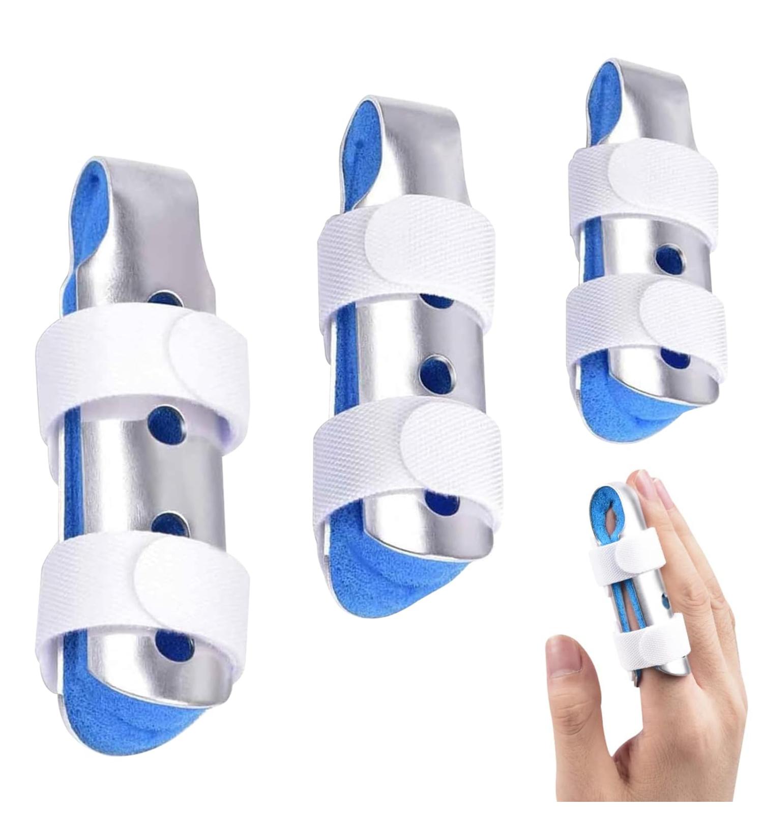 DGUSO 3-Piece Adjustable Finger Rail Set for Broken Thumb & Arthritic Trigger Toe Relief - Ideal for Middle & Small Finger Support - Buy Online on GoSupps.com
