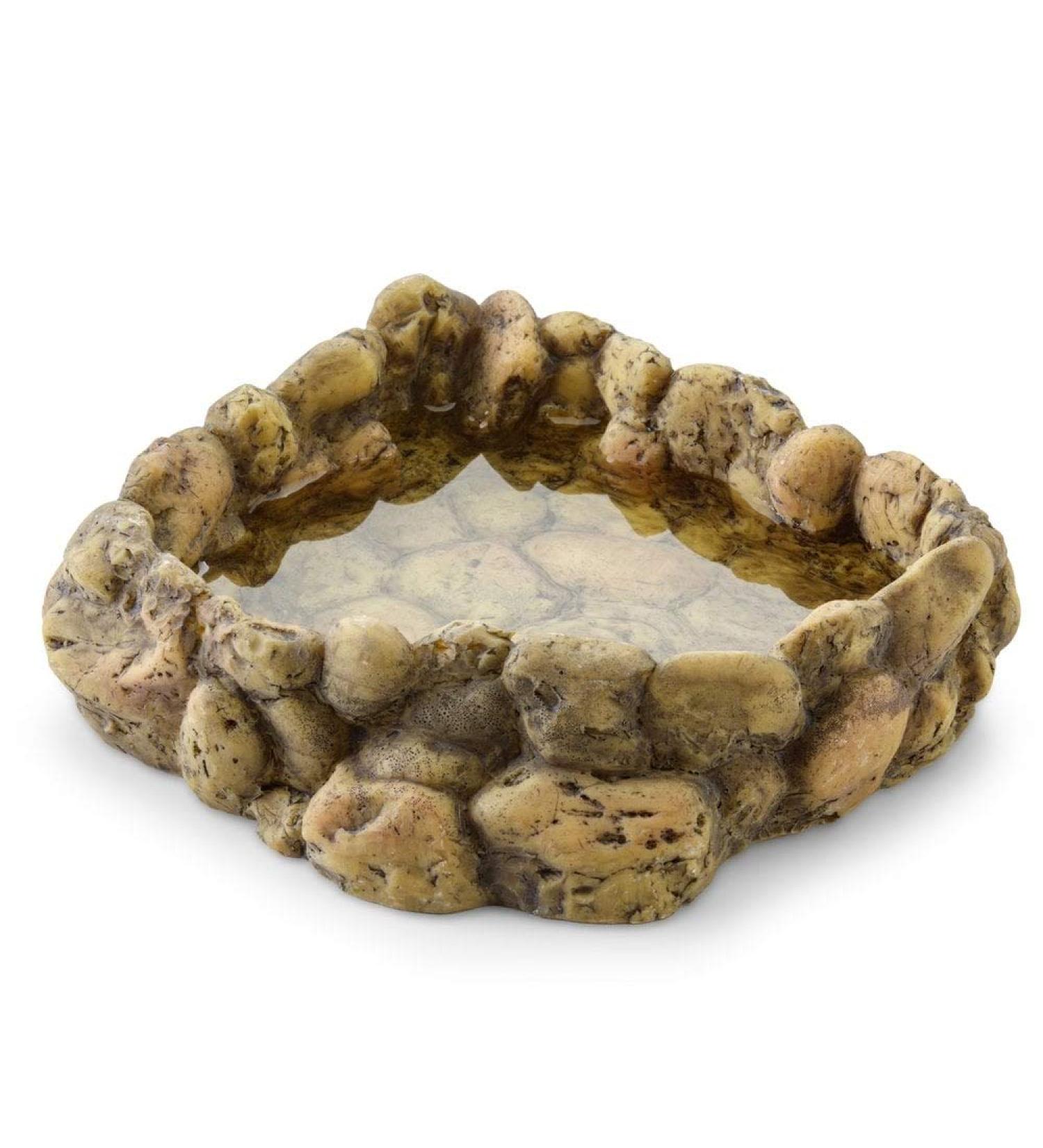Exo Terra Corner Pebble Water Dish - Large - Buy Online on GoSupps.com