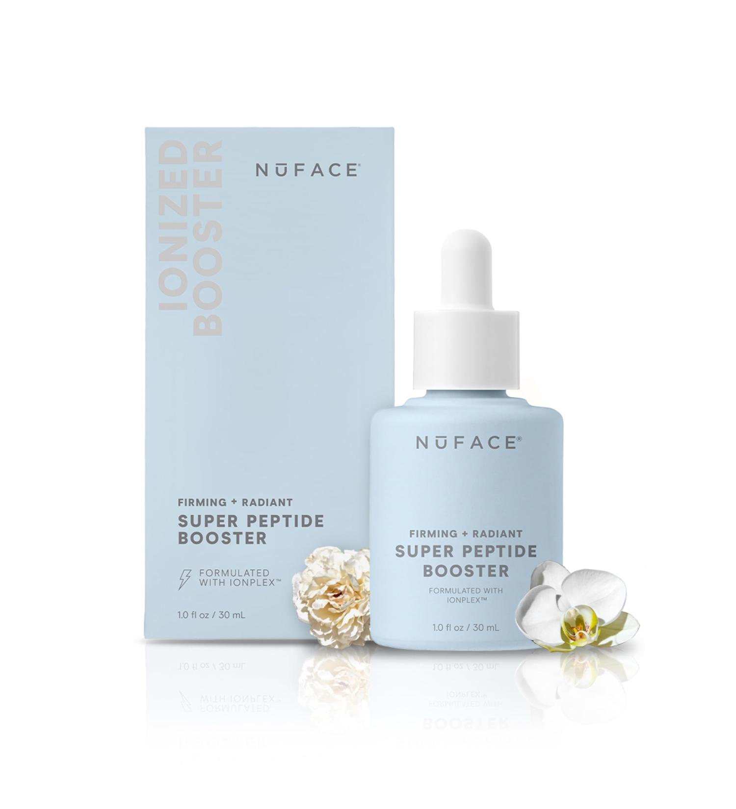 NuFACE Super Peptide Booster Face Serum - Skin Firming Peptide Serum for Fine Lines and Wrinkles - IonPlex Skin Care to Smooth Hydrate & Enhance your NuFACE Microcurrent Facial Device Results (1 oz) - Buy Online on GoSupps.com