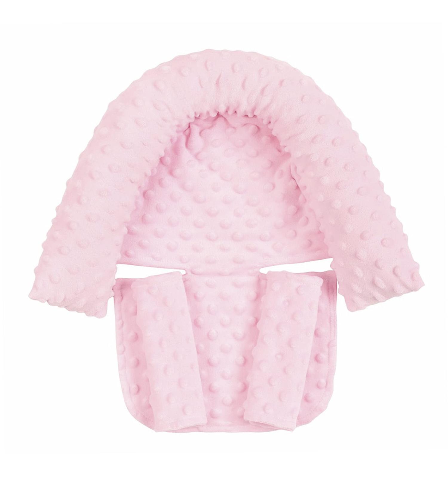 JINTN Baby Car Seat Head Neck Support Pillow - Pink | Infant Stroller Headrest with Seat Belt Covers | Newborn Lounger & Bed Mattress Rocker | 0-12 Months - Buy Online on GoSupps.com