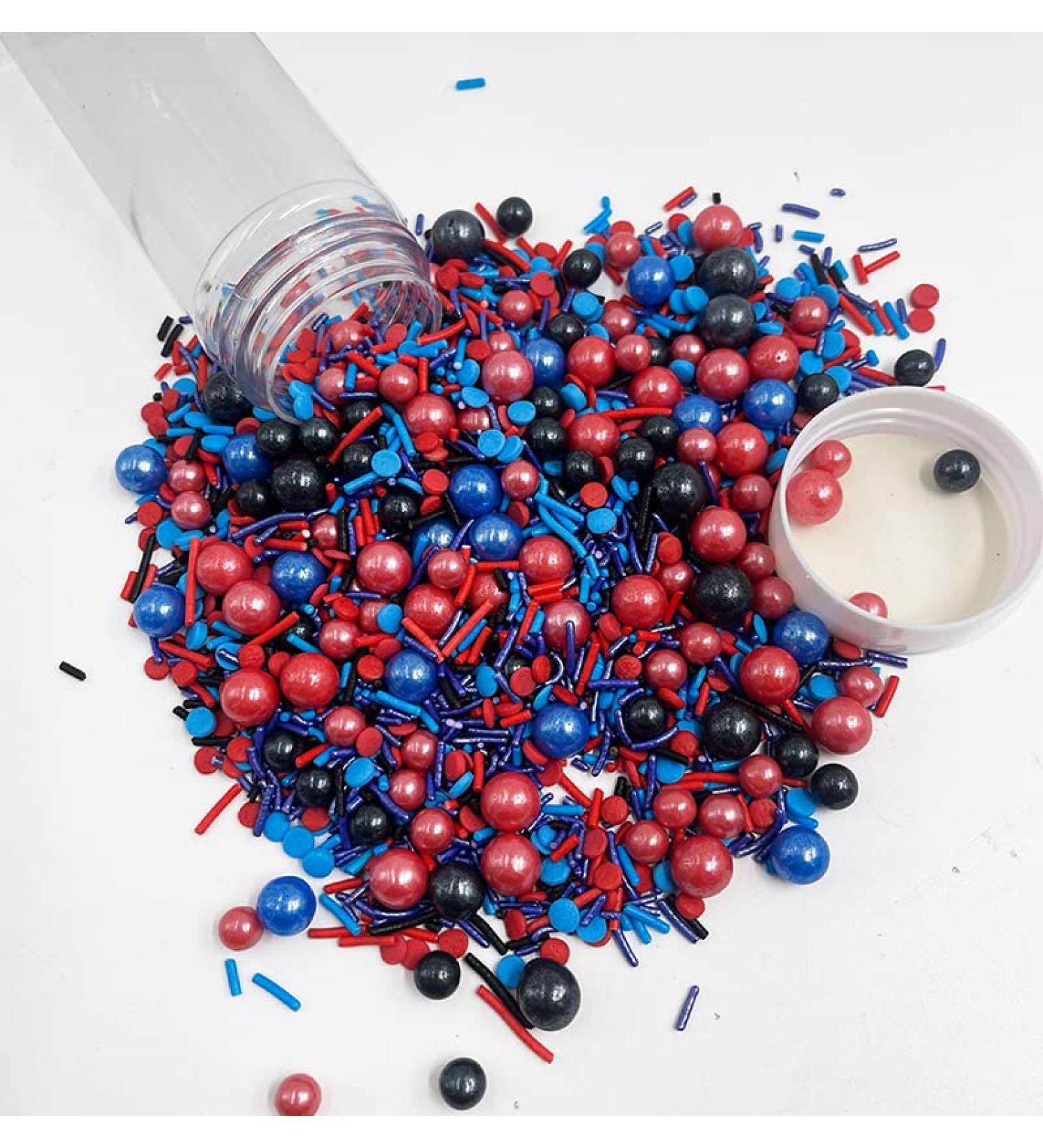 Spiderman Sprinkles for Cake Decorating Edible 120g/4.2oz Cake Decorations Fancy for Cupcake Decorations Ice Cream Toppings Edible Cake Cupcake Decorating Jimmies Nonpareils Sugar Pearl Sprinkles - Buy Online on GoSupps.com