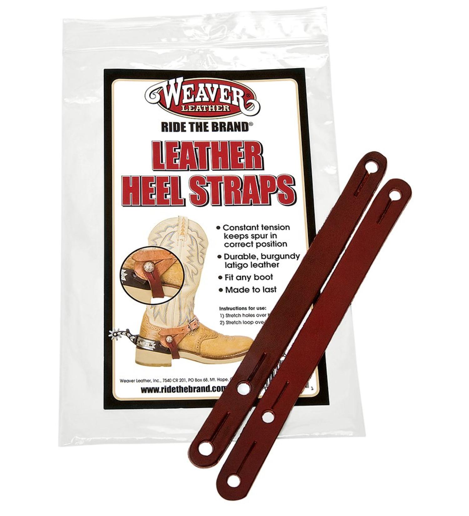 Weaver Leather Heel Straps , Burgundy