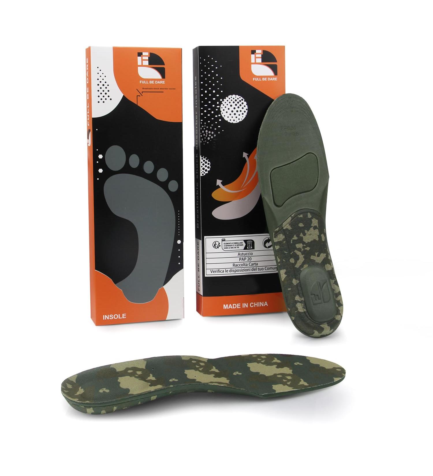 Full BE Dare Arch Support Insoles - Shock Absorbing Heel Cushions for Men & Women | Comfort Insoles for Work Walking & Running (M 7-9.5 - Buy Online on GoSupps.com